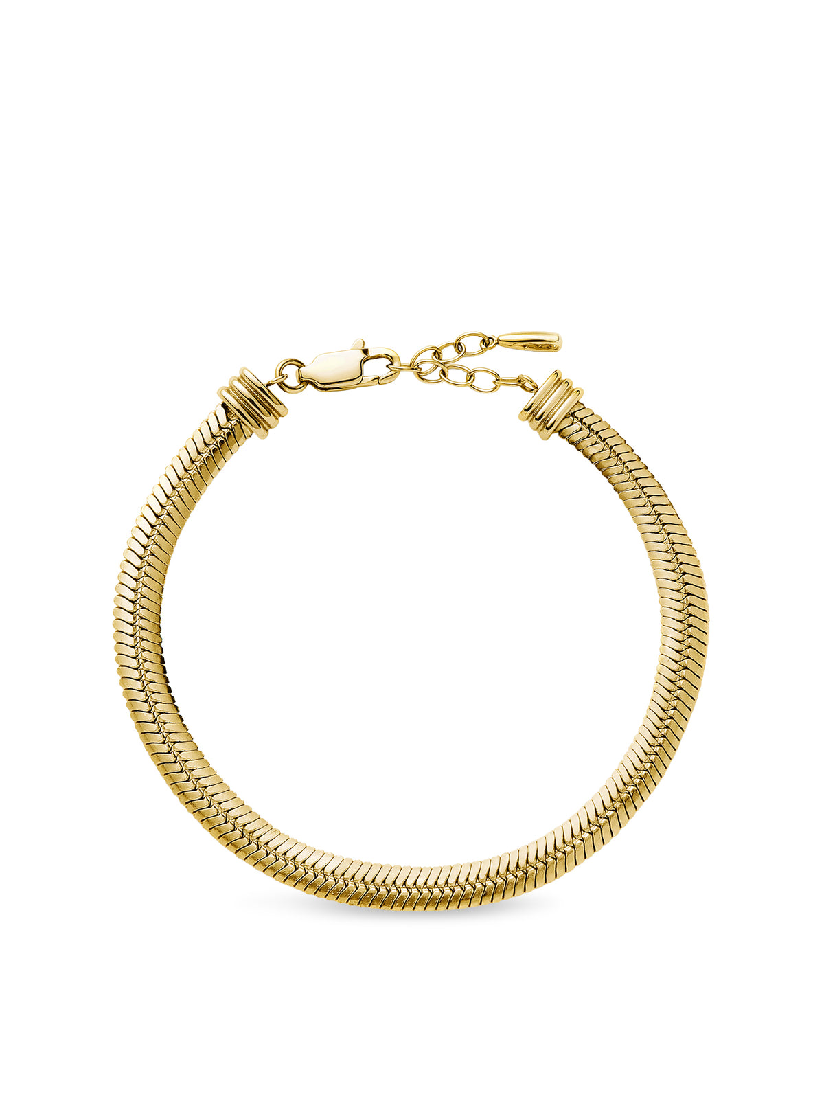 18KT Gold PVD-Plated Classic Wide Snake Chain Bracelet