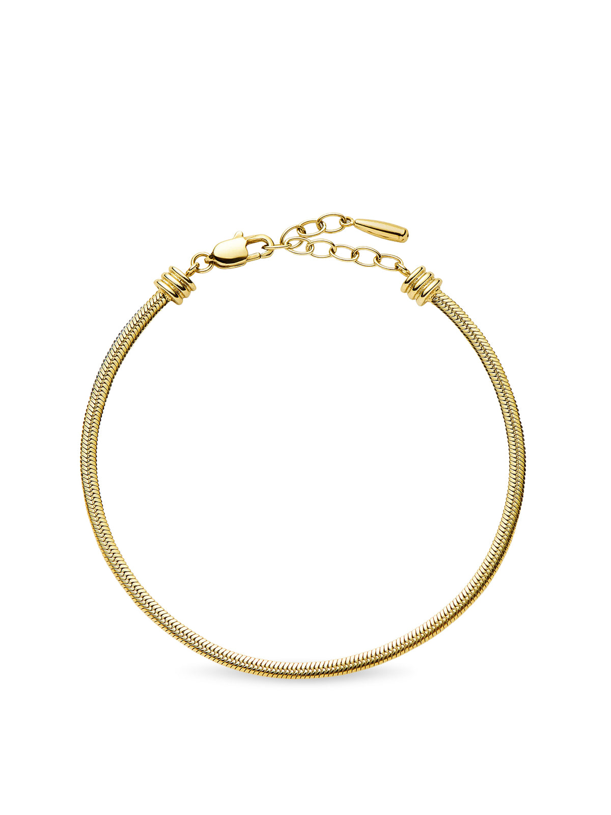18KT Gold PVD-Plated Classic Snake Chain Bracelet