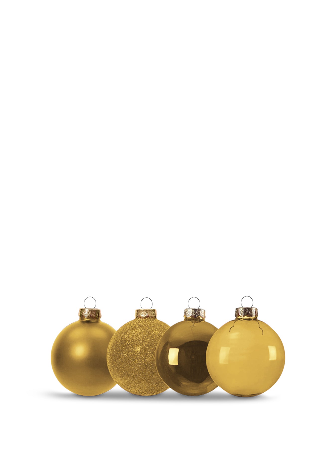 Shiny & Matt Finish Bauble Multipack Light Gold