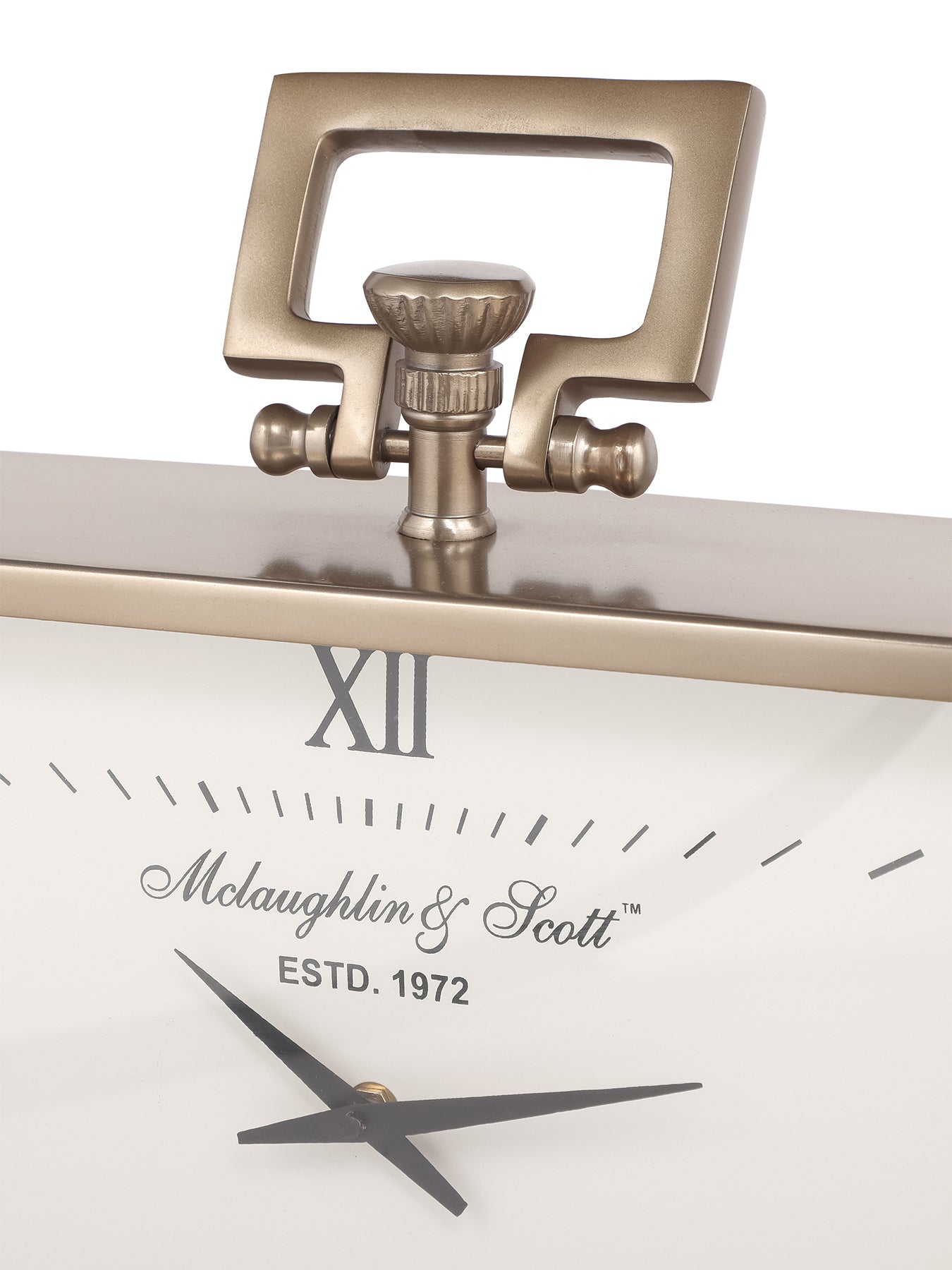 Latham Brass Rectangular Clock Small Brass