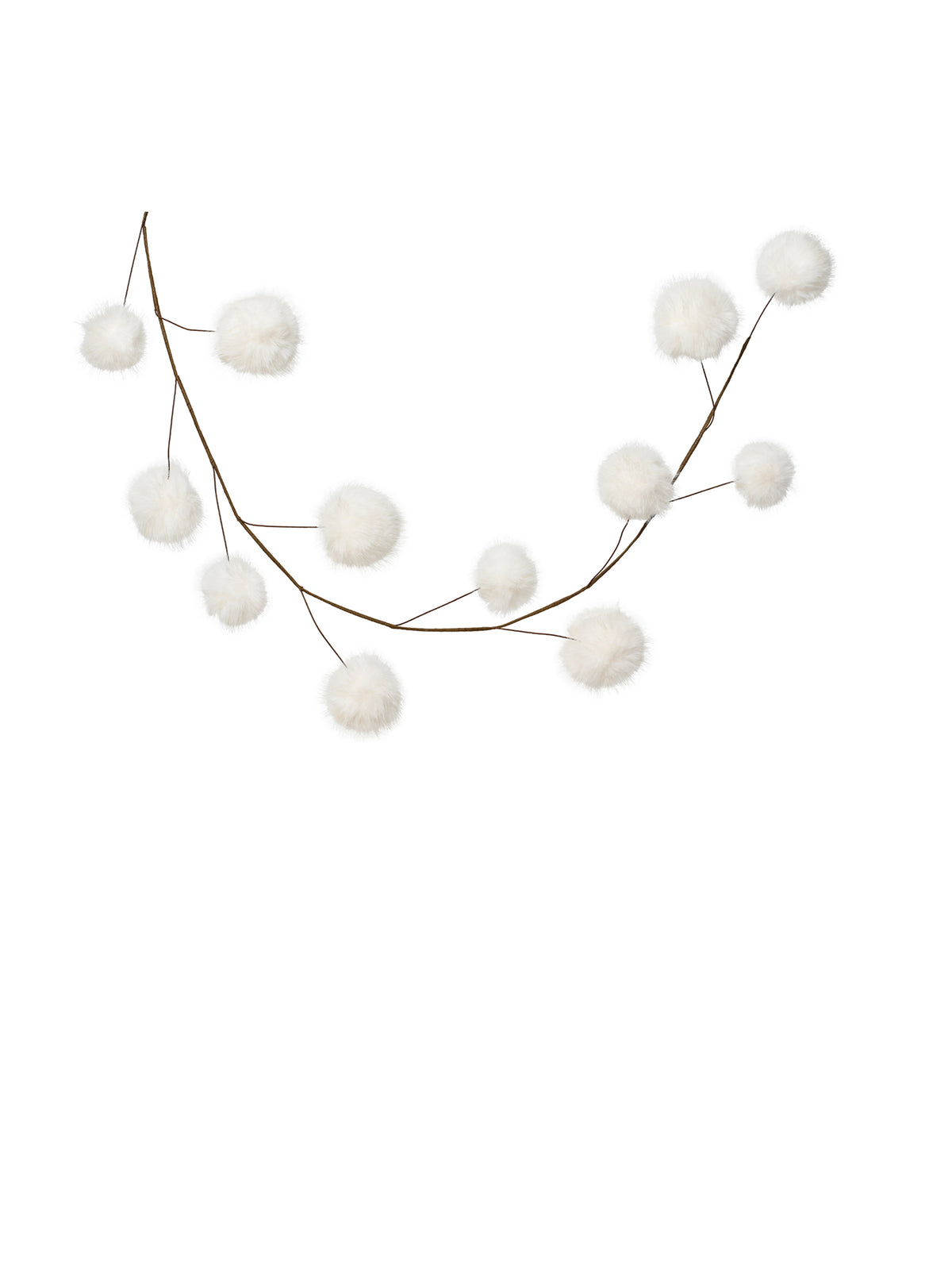 Faux Fur Pompom Garland