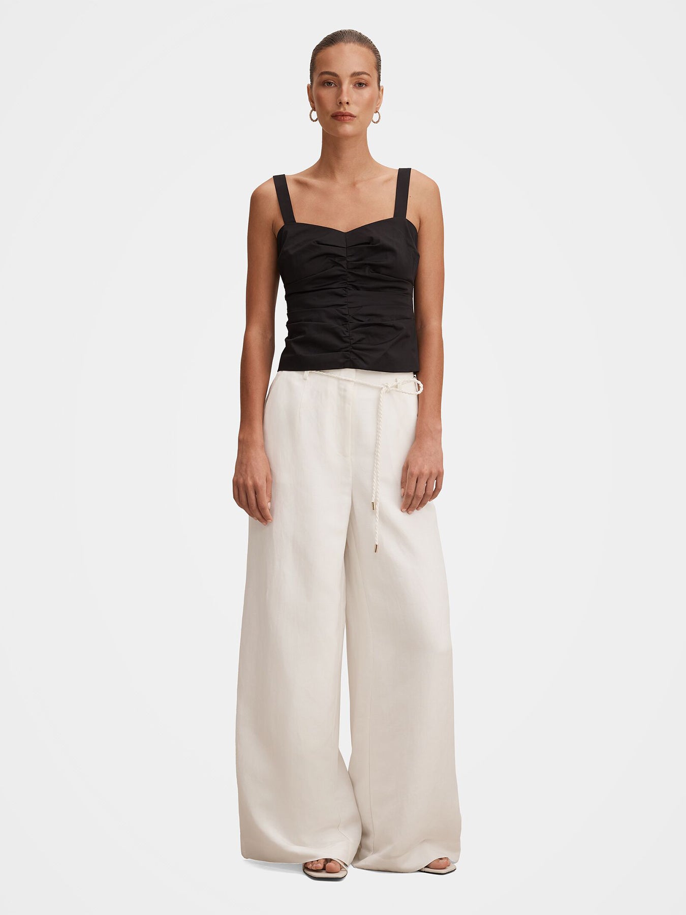Myla Wide Leg Trousers White