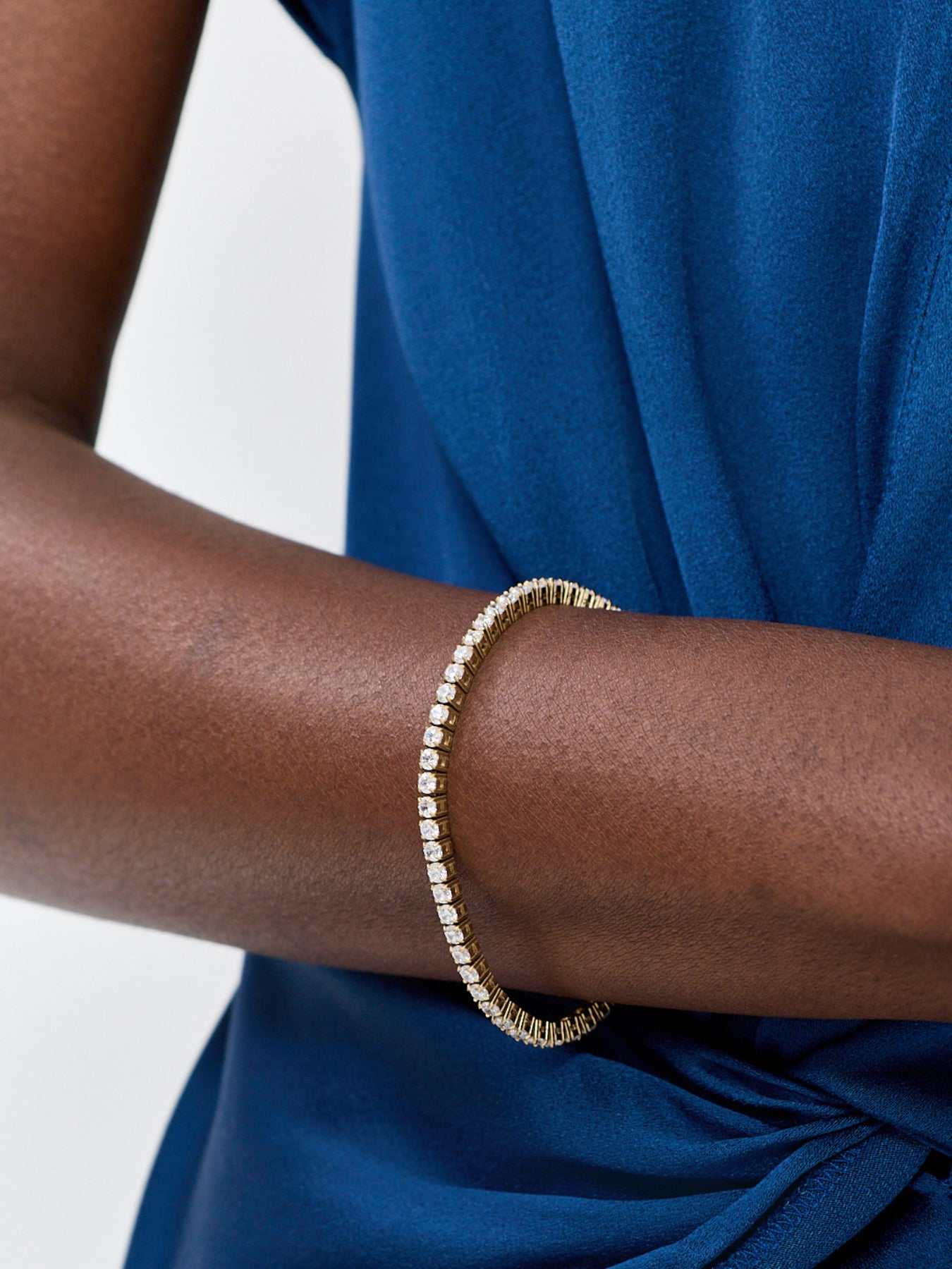 Luxe Tennis Bracelet 18cm Gold