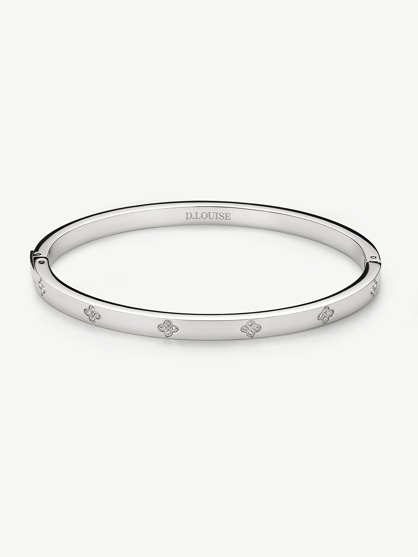 Clover Slim Bangle Silver