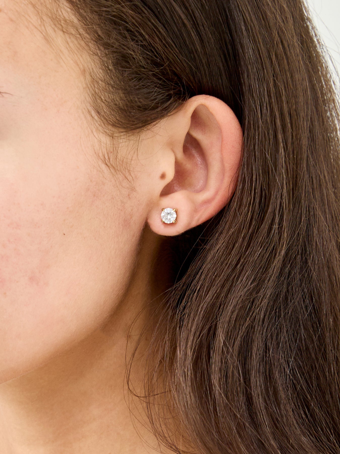 Classic Tennis Stud Earrings Gold