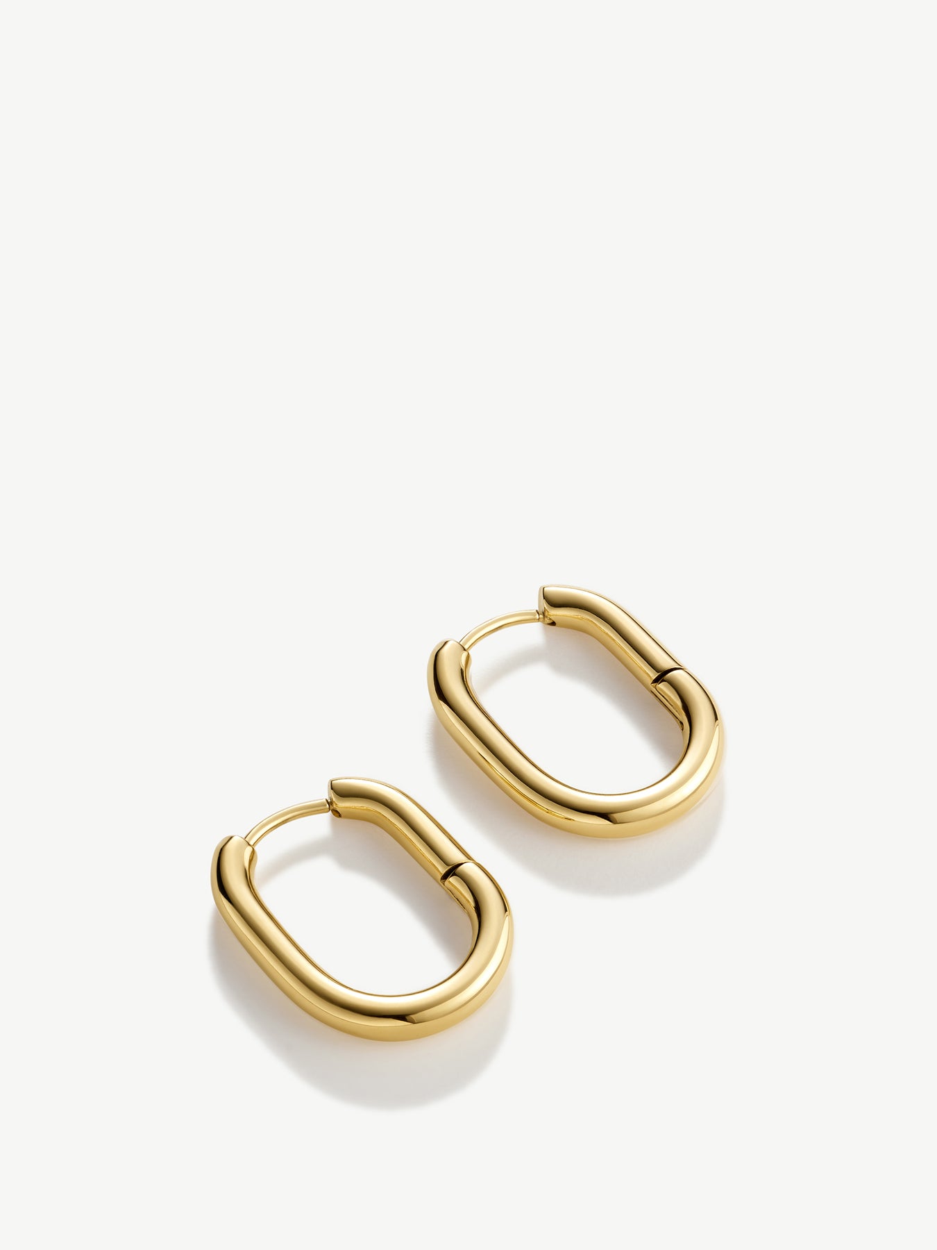 Oval Hoop Earrings Gold