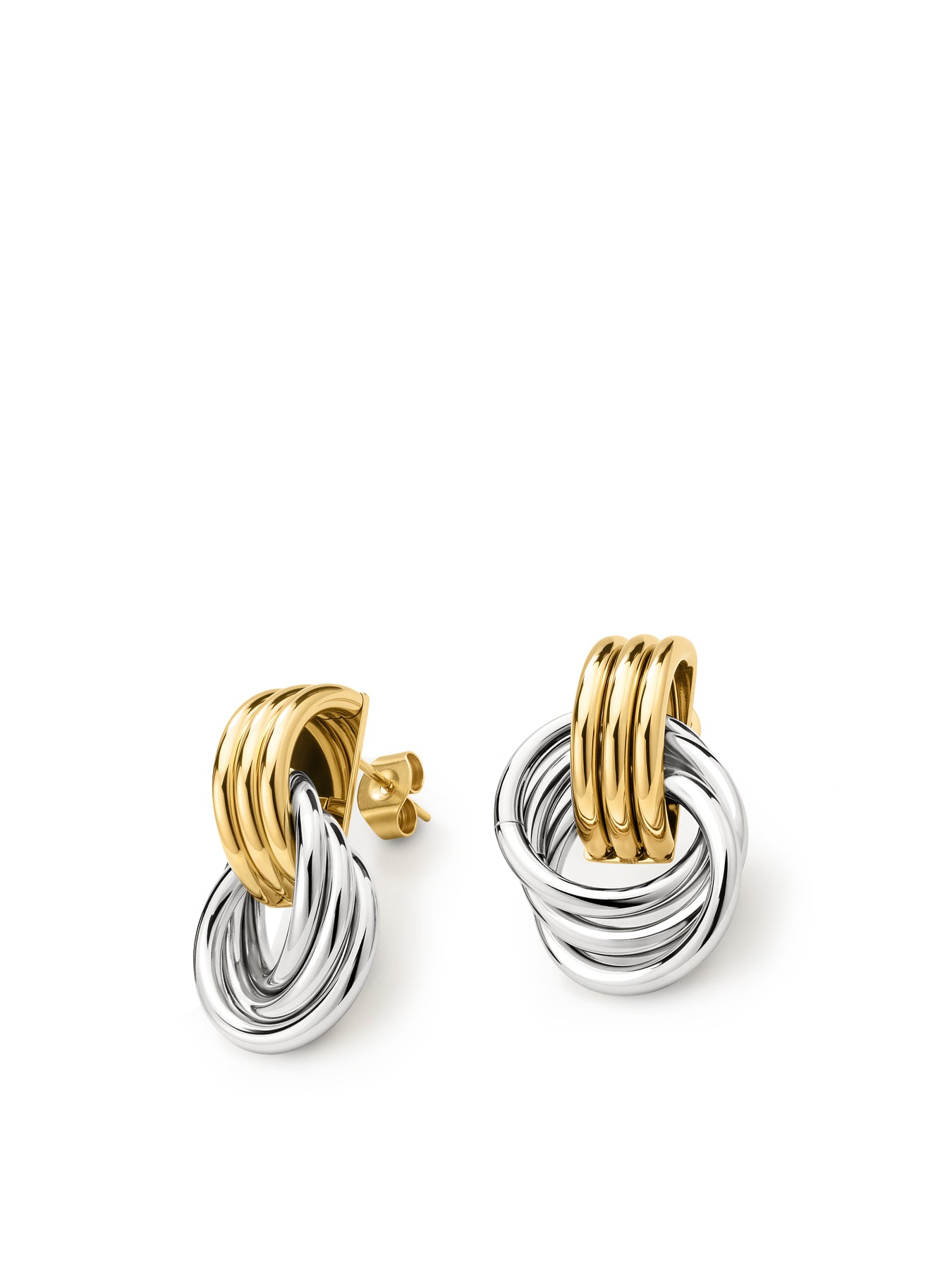 Knot Statement Stud Earrings Gold
