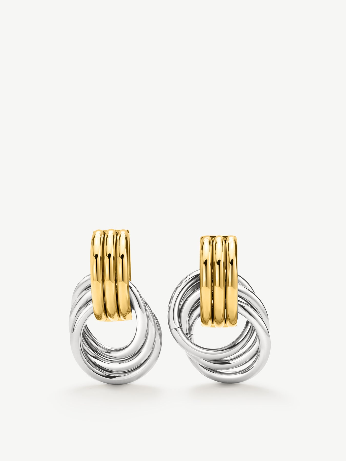 Knot Statement Stud Earrings Gold