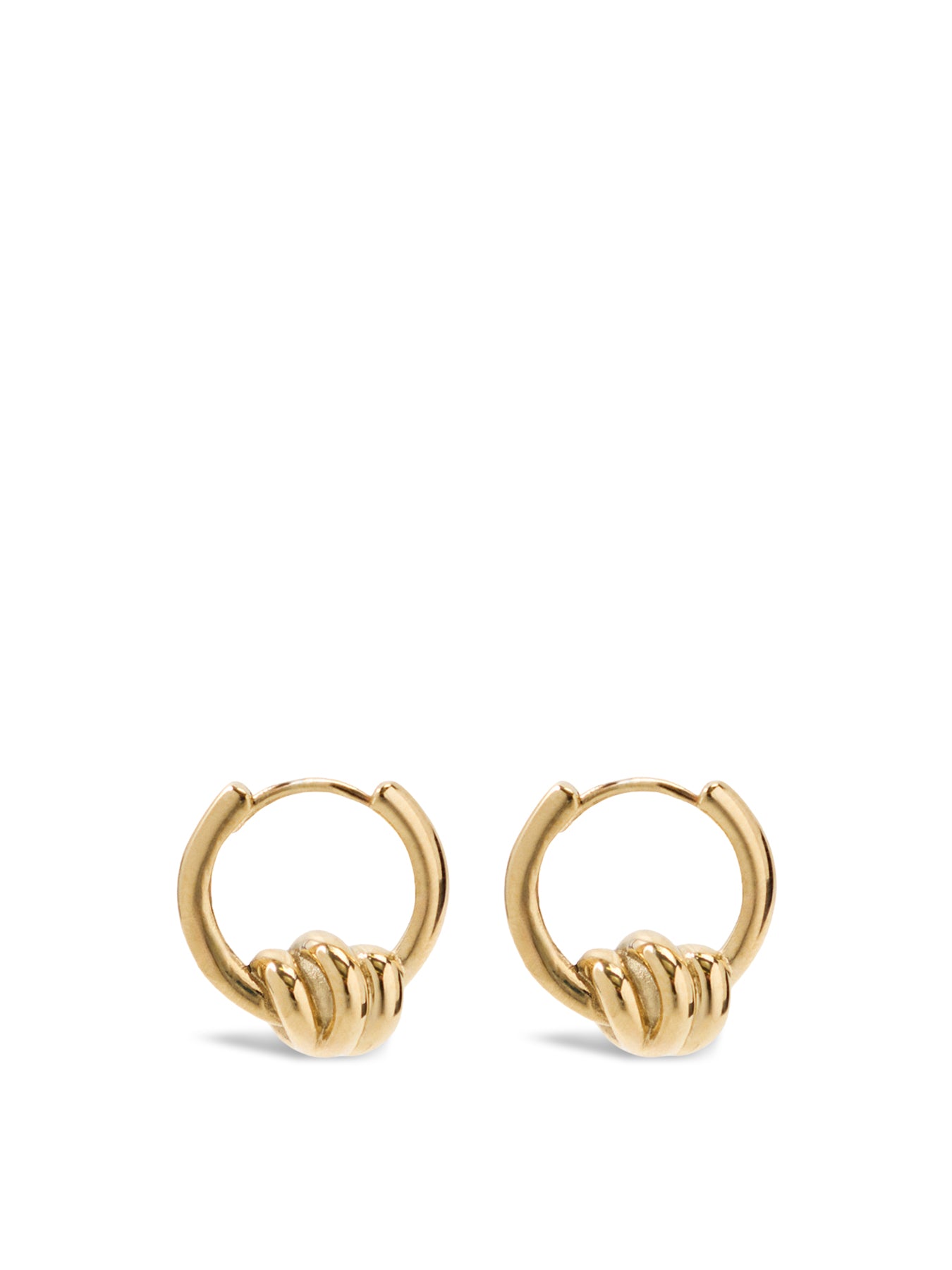 Knot Twist Mini Hoop Earrings Gold