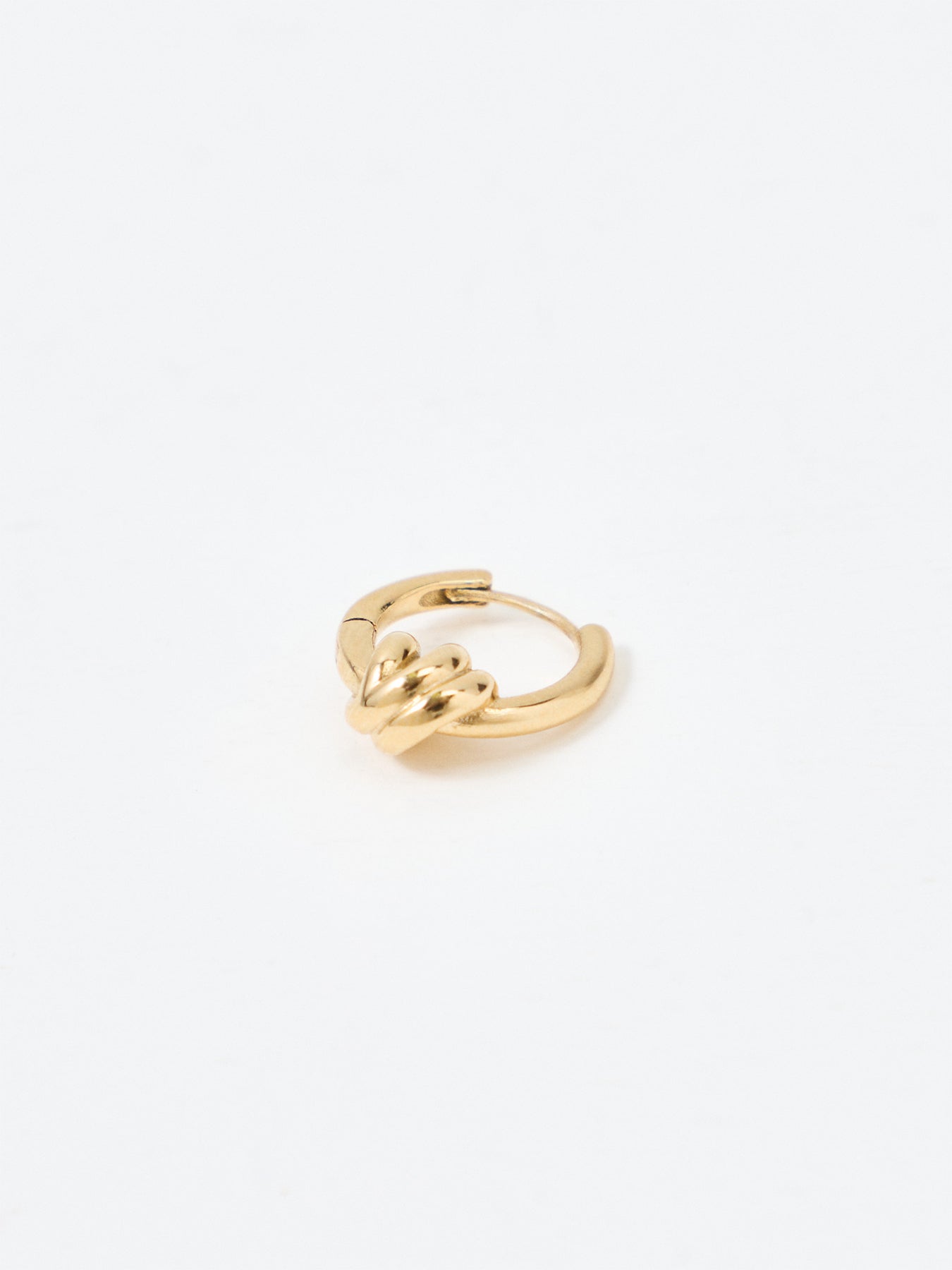 Knot Twist Mini Hoop Earrings Gold