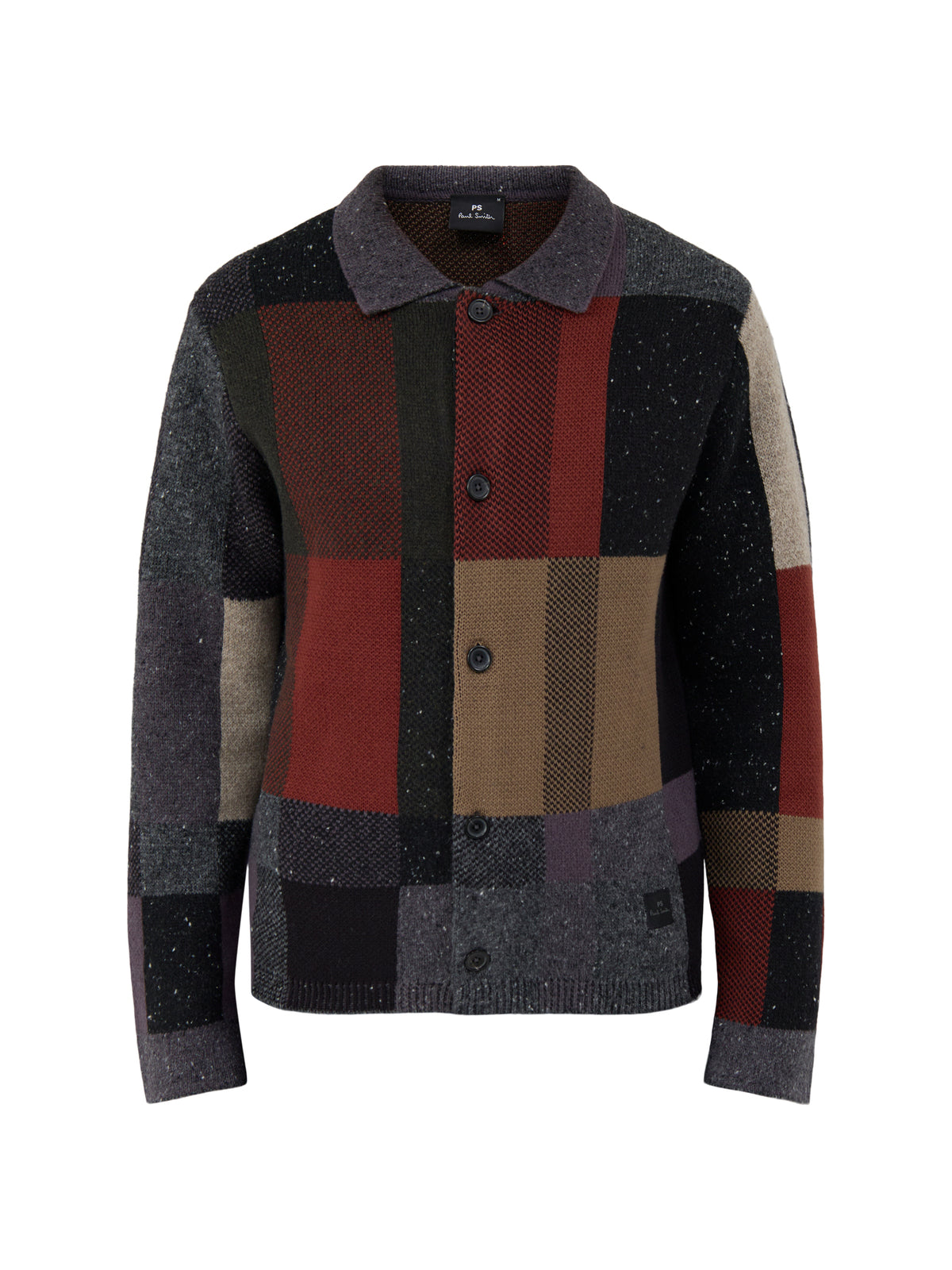 Colourblock Button-Through Cardigan