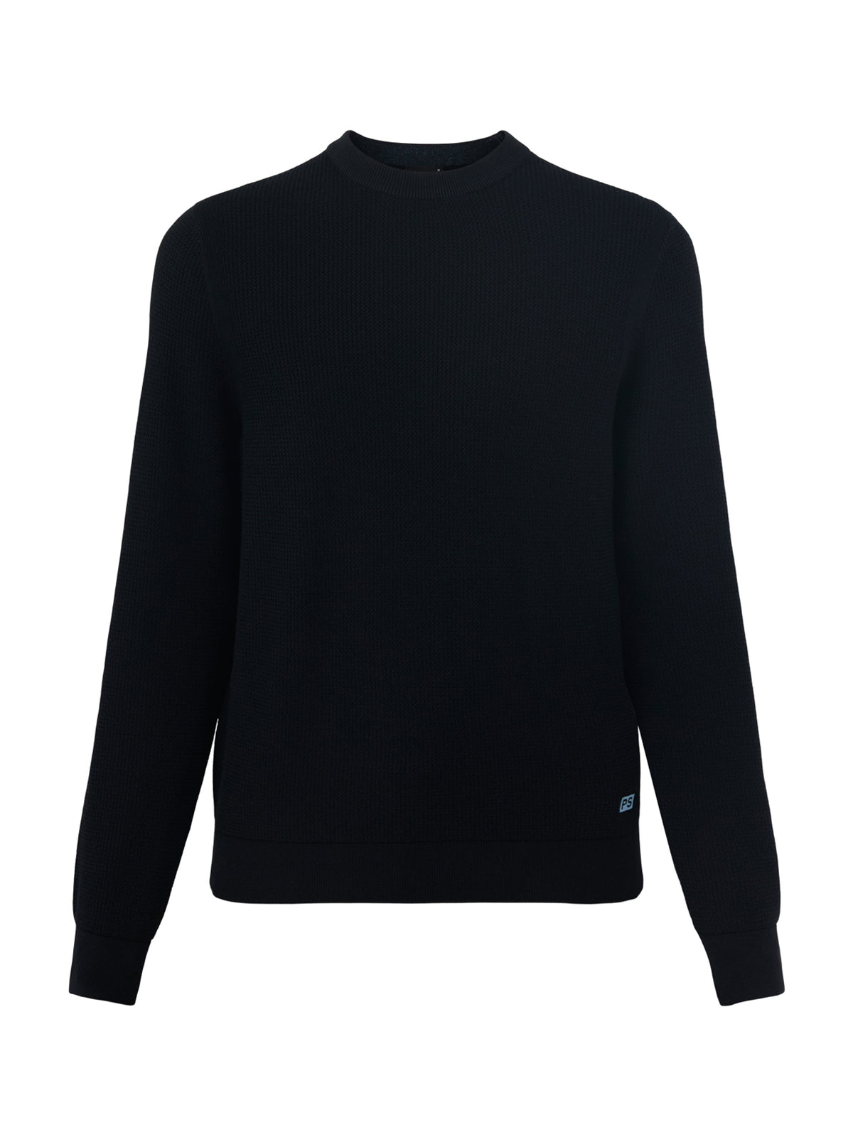 Cotton & Merino Wool Textured Crew Neck Jumper