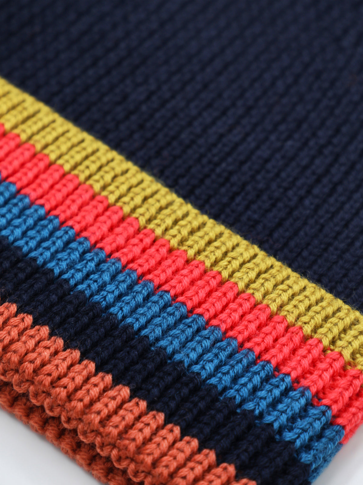 Artist Rib Merino Wool Beanie - Navy