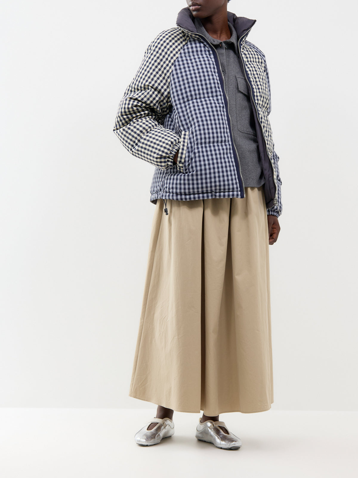 Opal Reversible Gingham Puffer Jacket - Multi