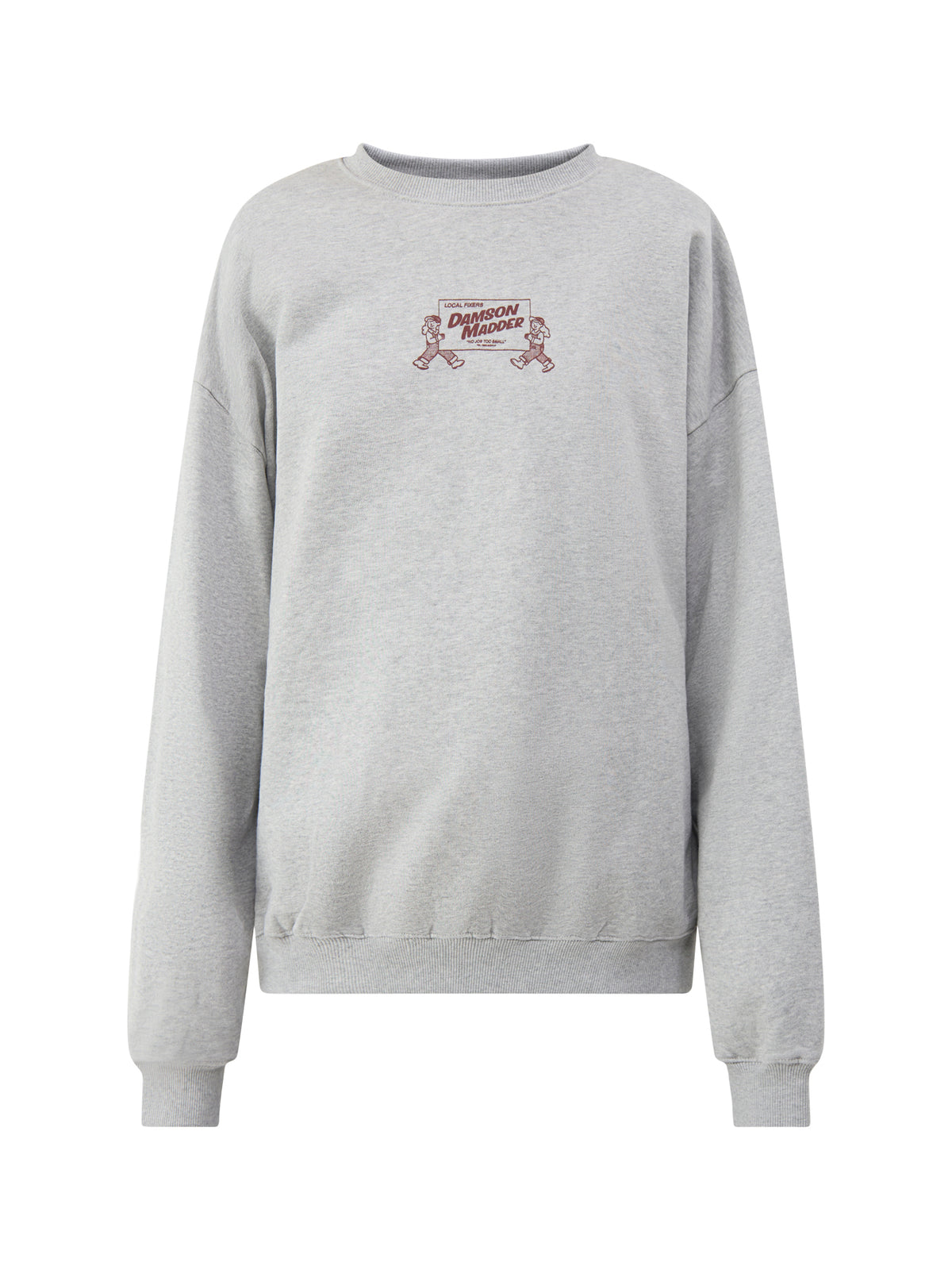 Local Fixers Organic Cotton Graphic Sweatshirt - Grey Marl
