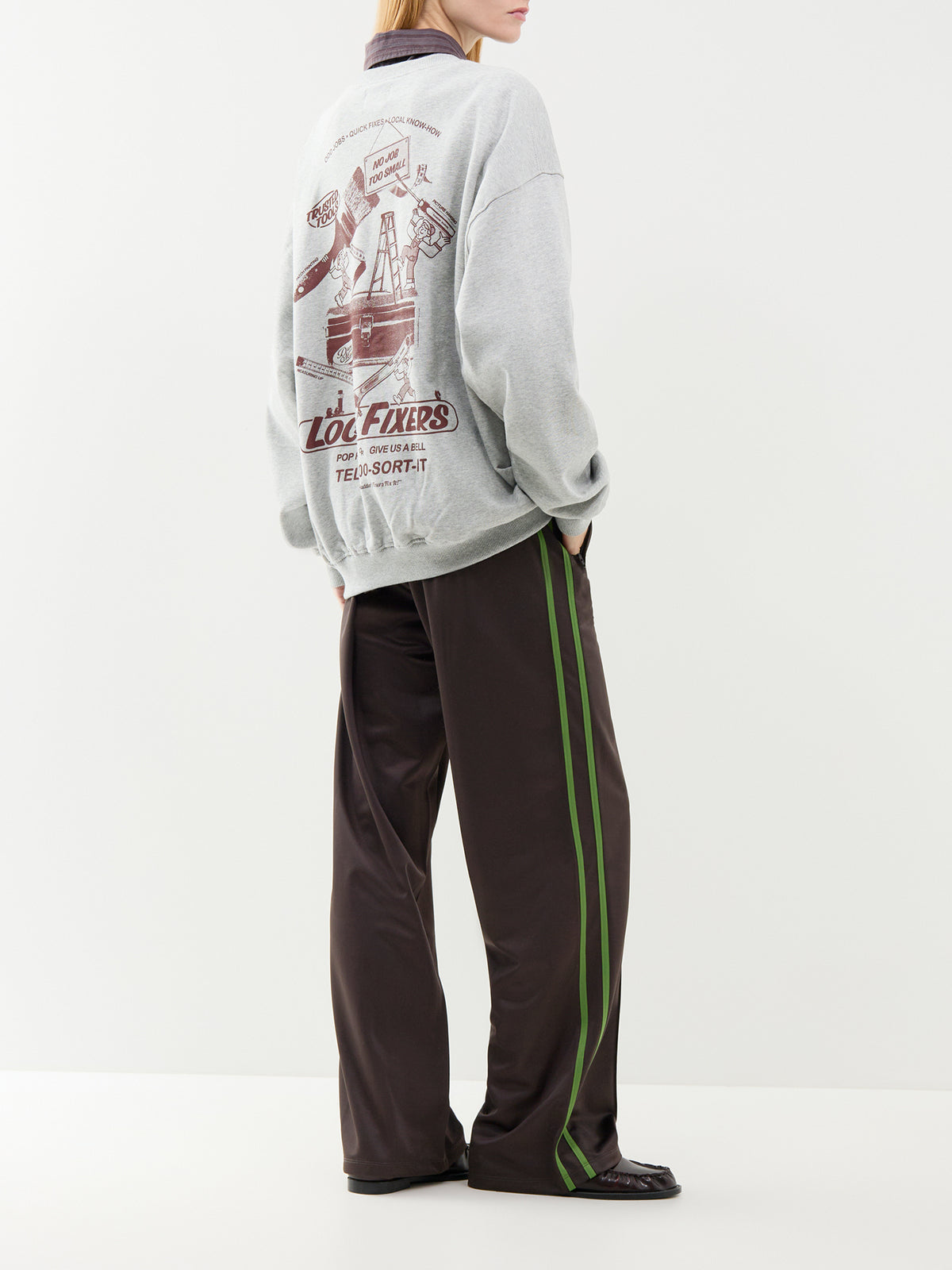 Local Fixers Organic Cotton Graphic Sweatshirt - Grey Marl
