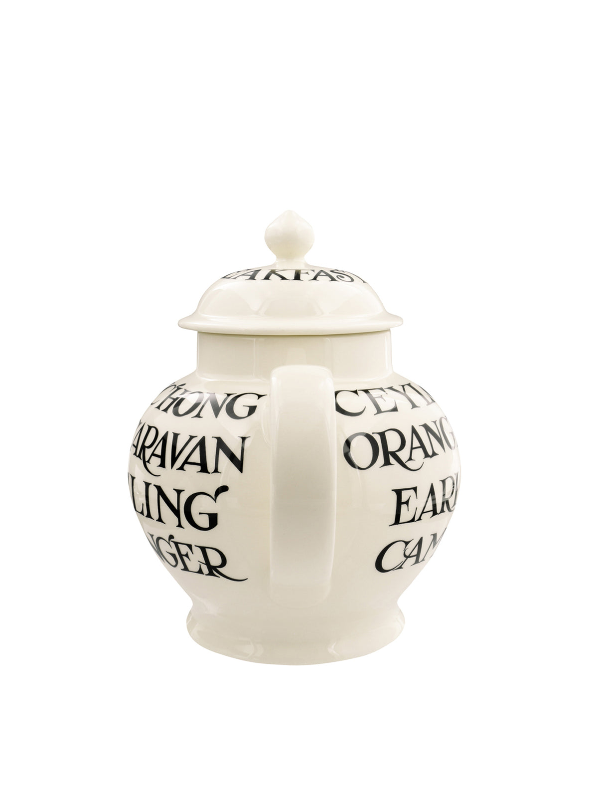 Black Toast 4 Mug Teapot
