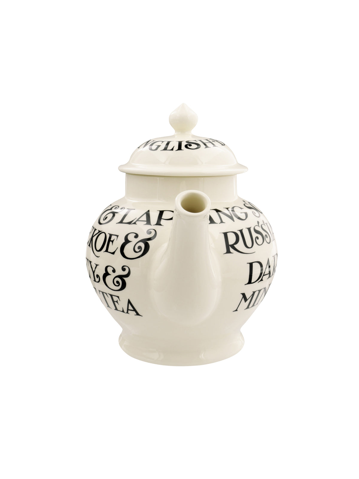 Black Toast 4 Mug Teapot