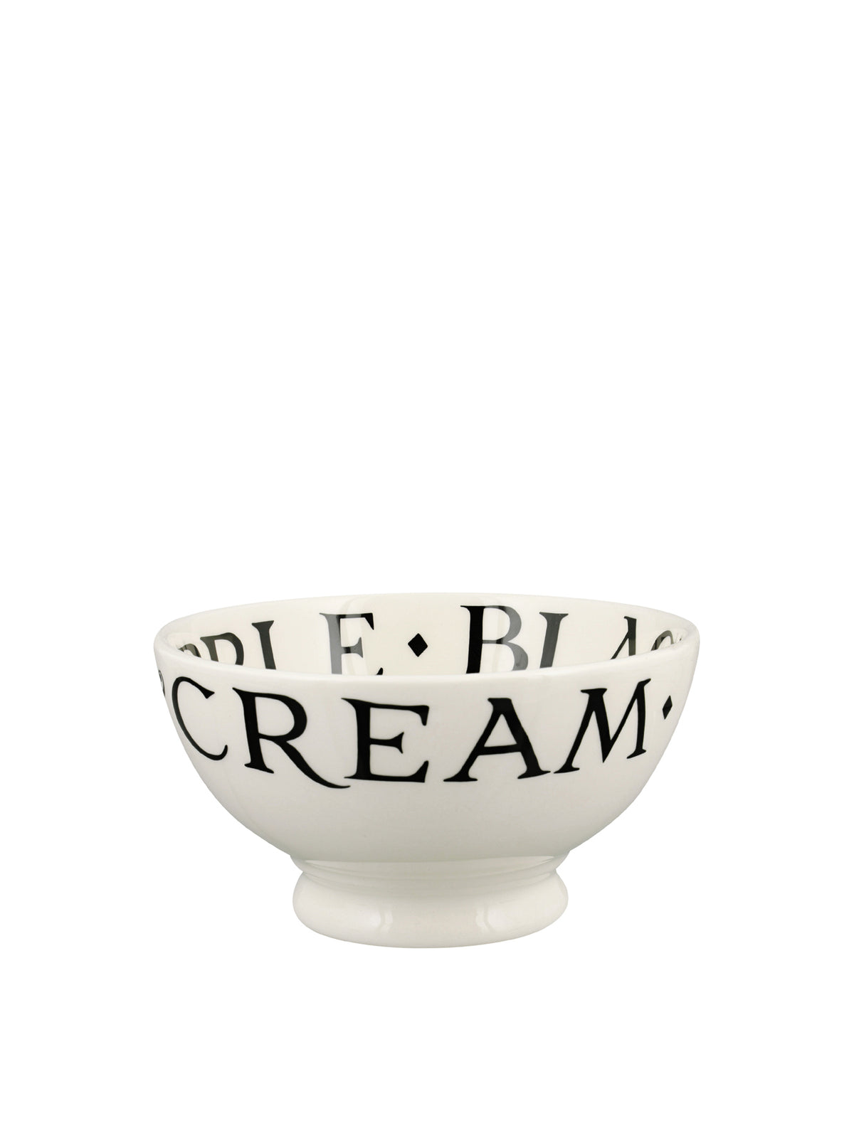 Black Toast French Bowl – White
