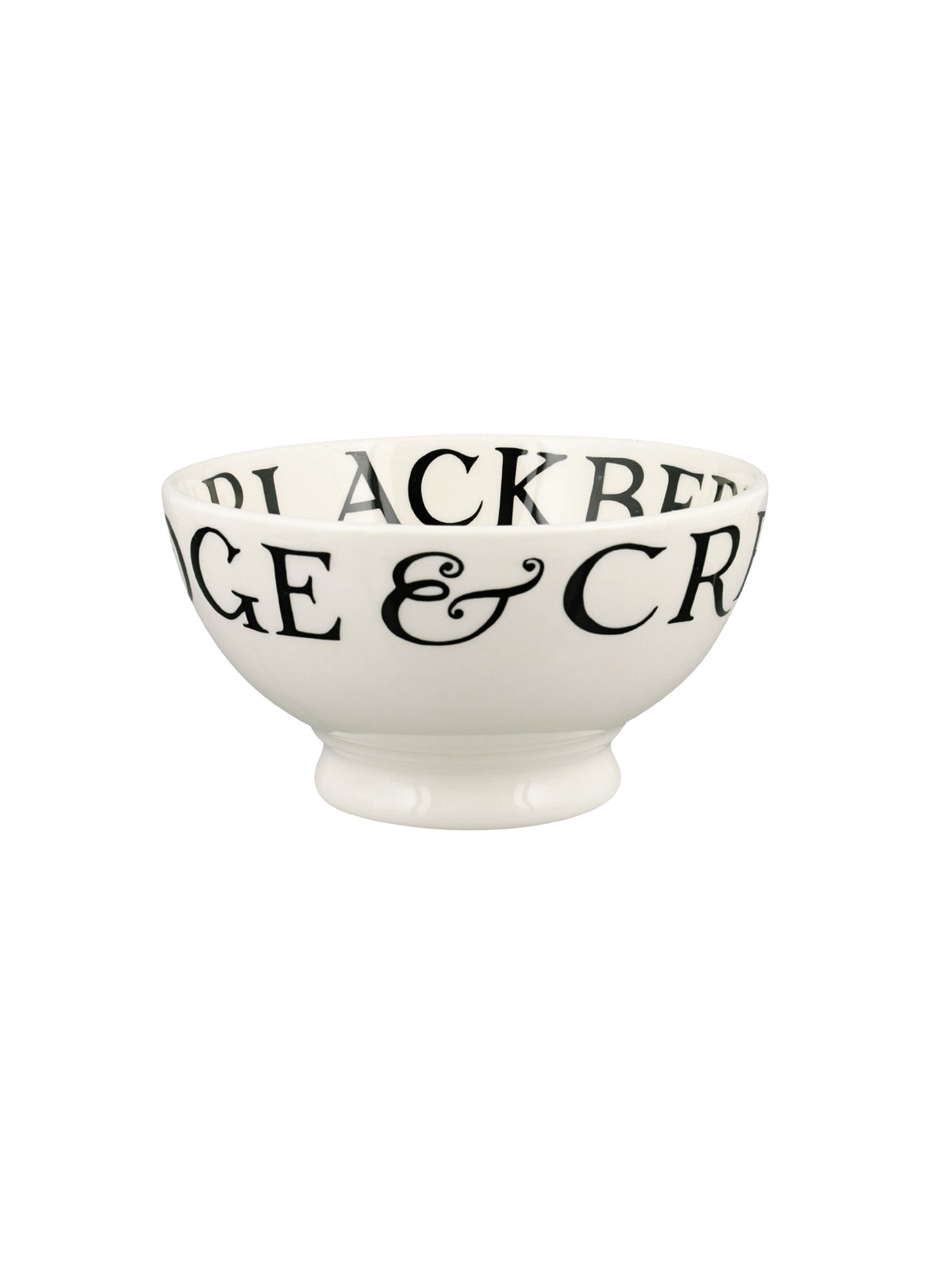 Black Toast French Bowl – White