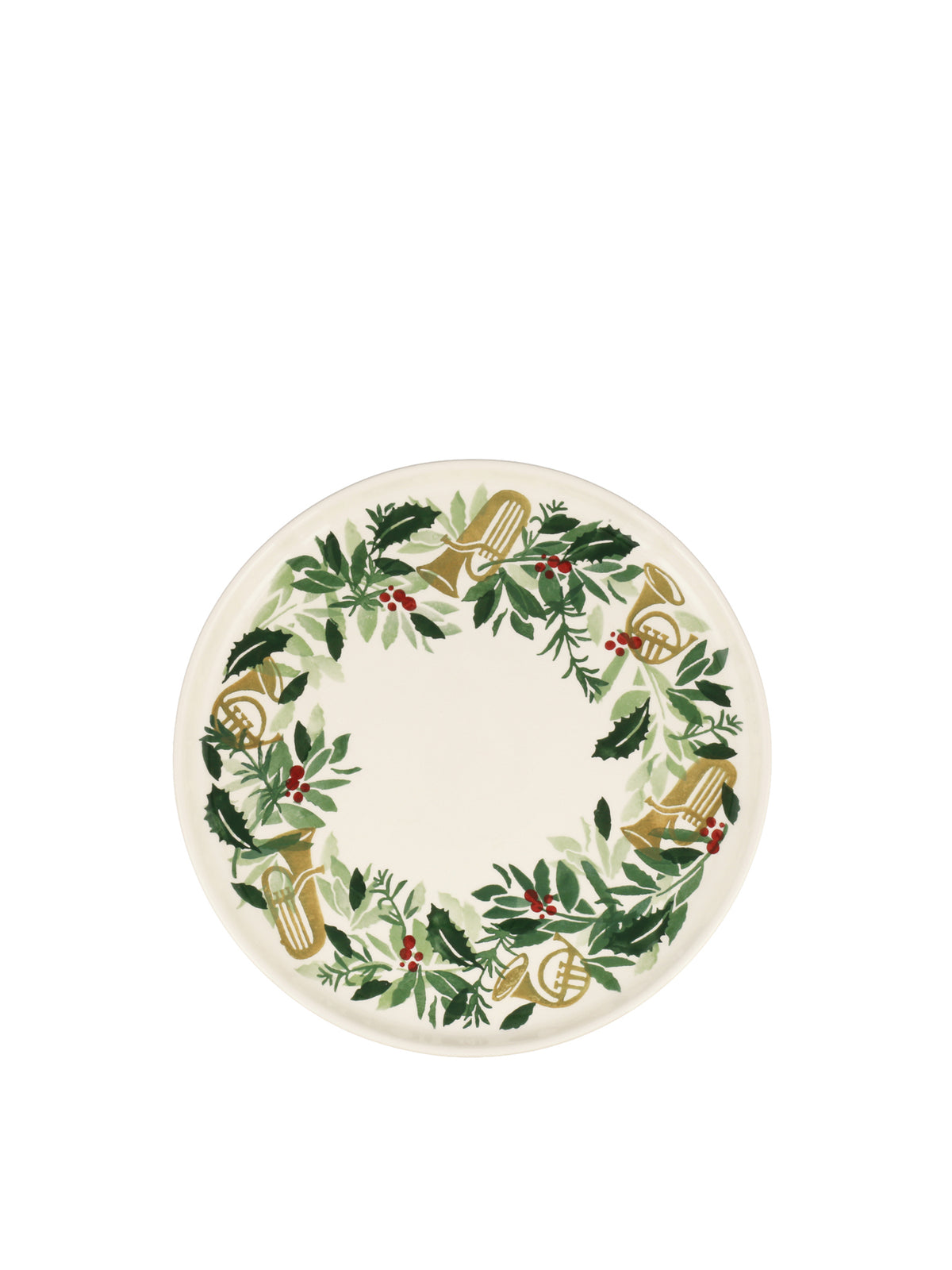 Earthenware Bring In The Green Flat Serving Plate