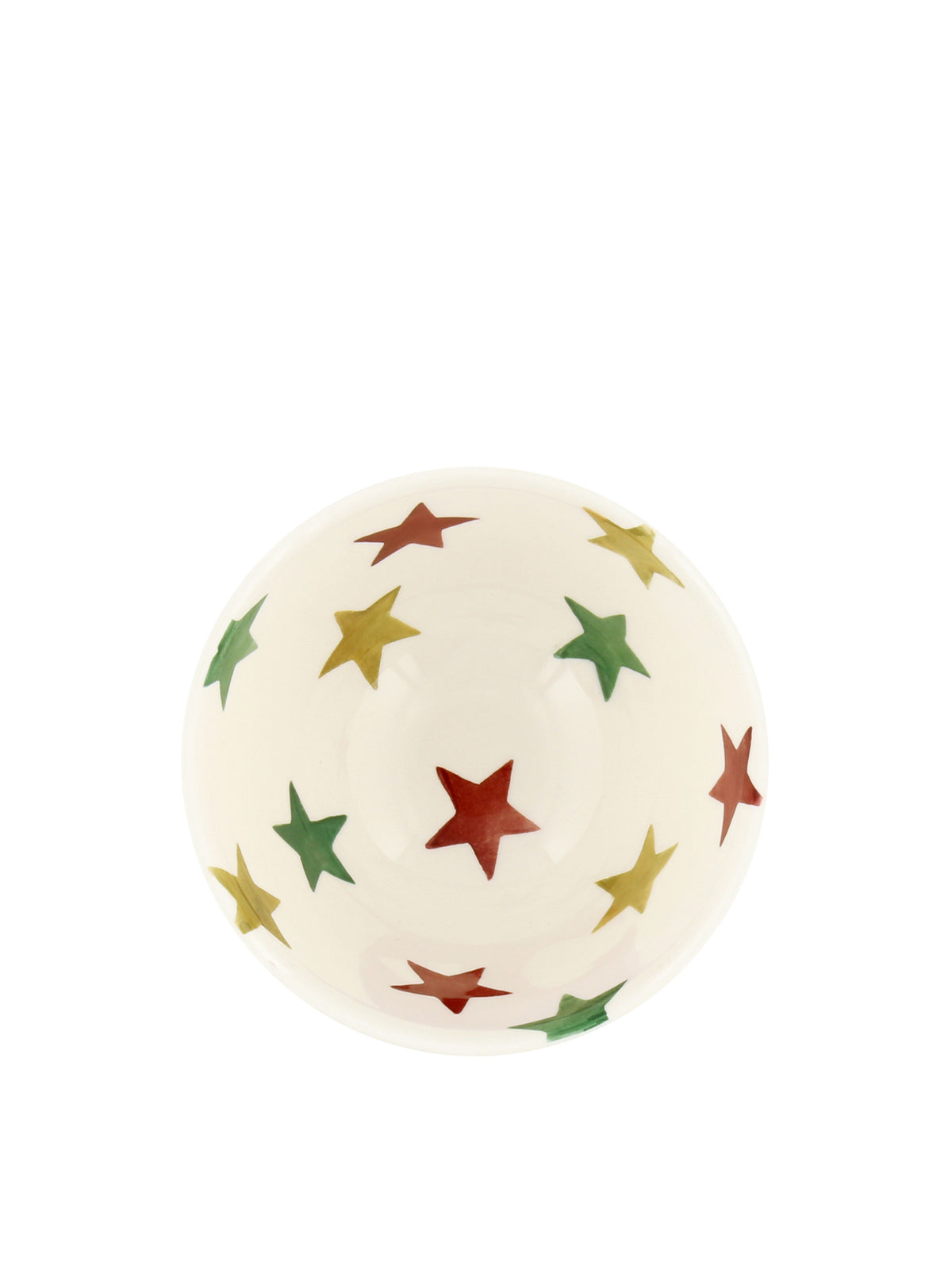 Red Green & Gold Stars Small Old Bowl