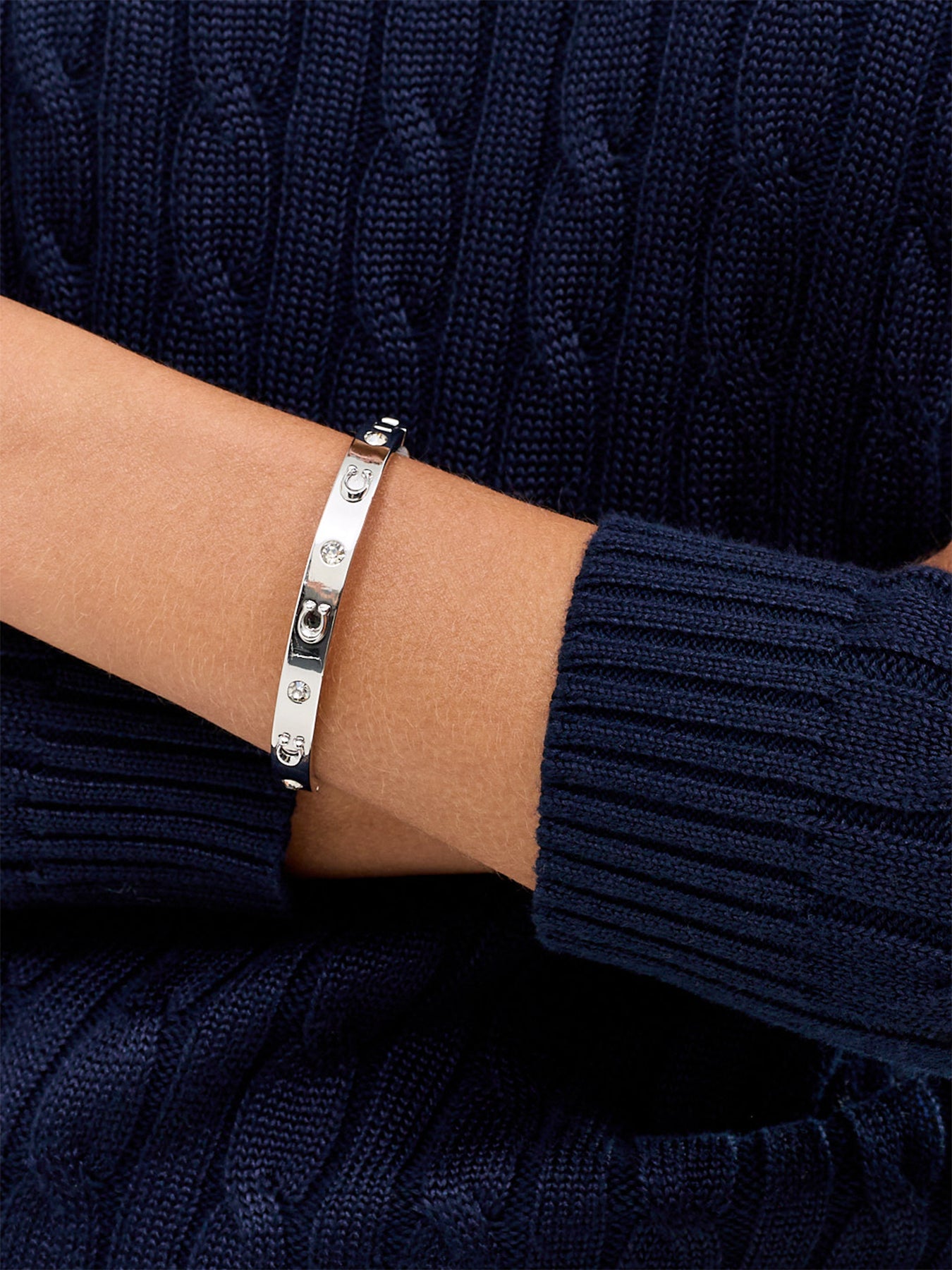Hinged Bangle Silver