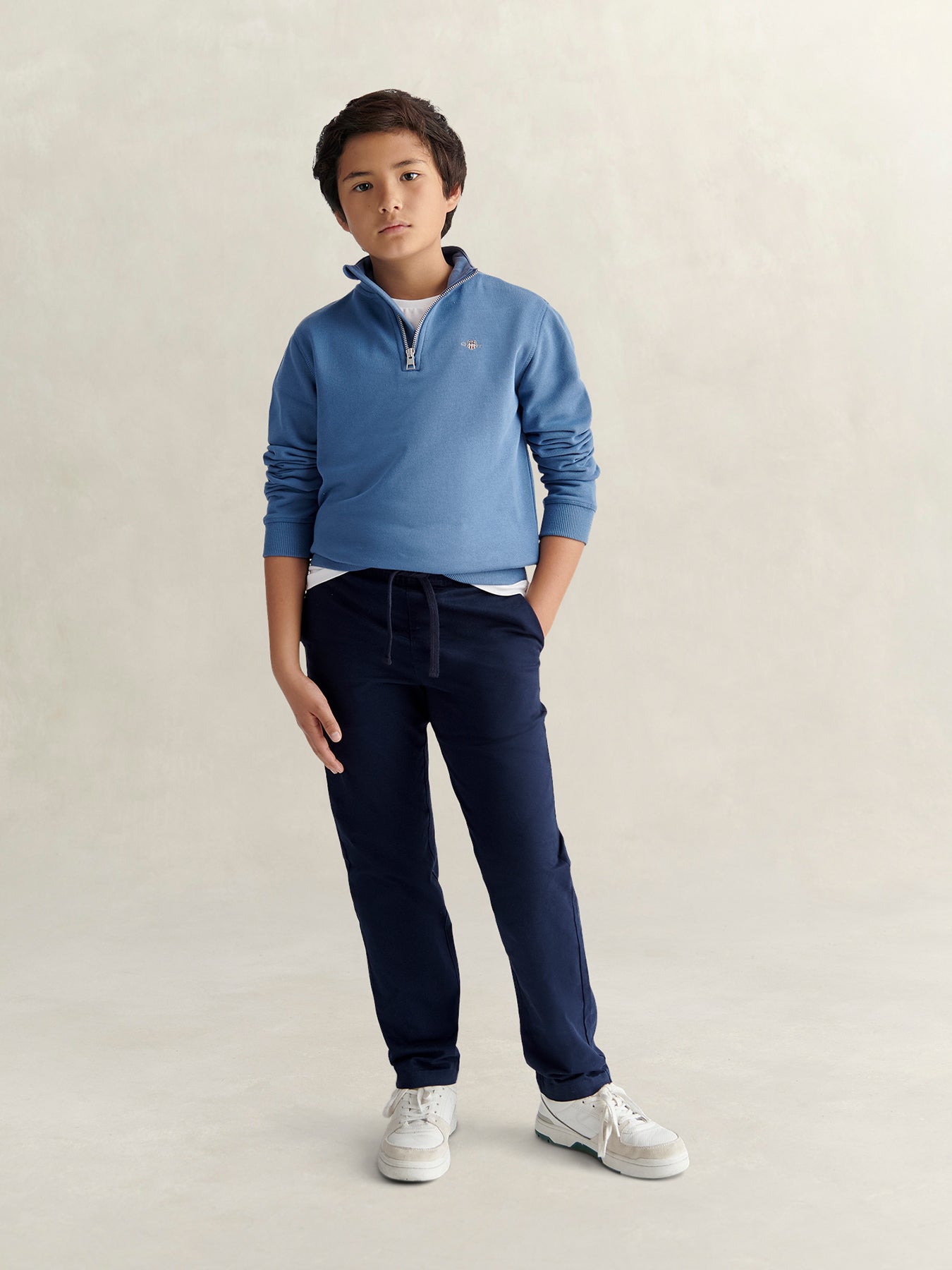 Kids' Shield Half Zip Sweatshirt Blue