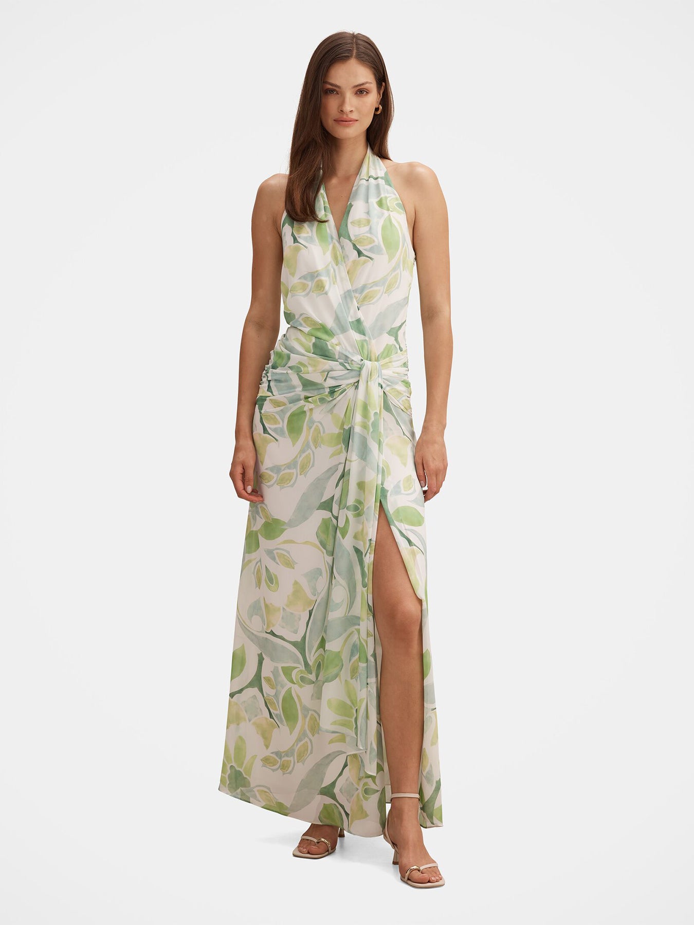 Cartia Wrap Maxi Dress Green