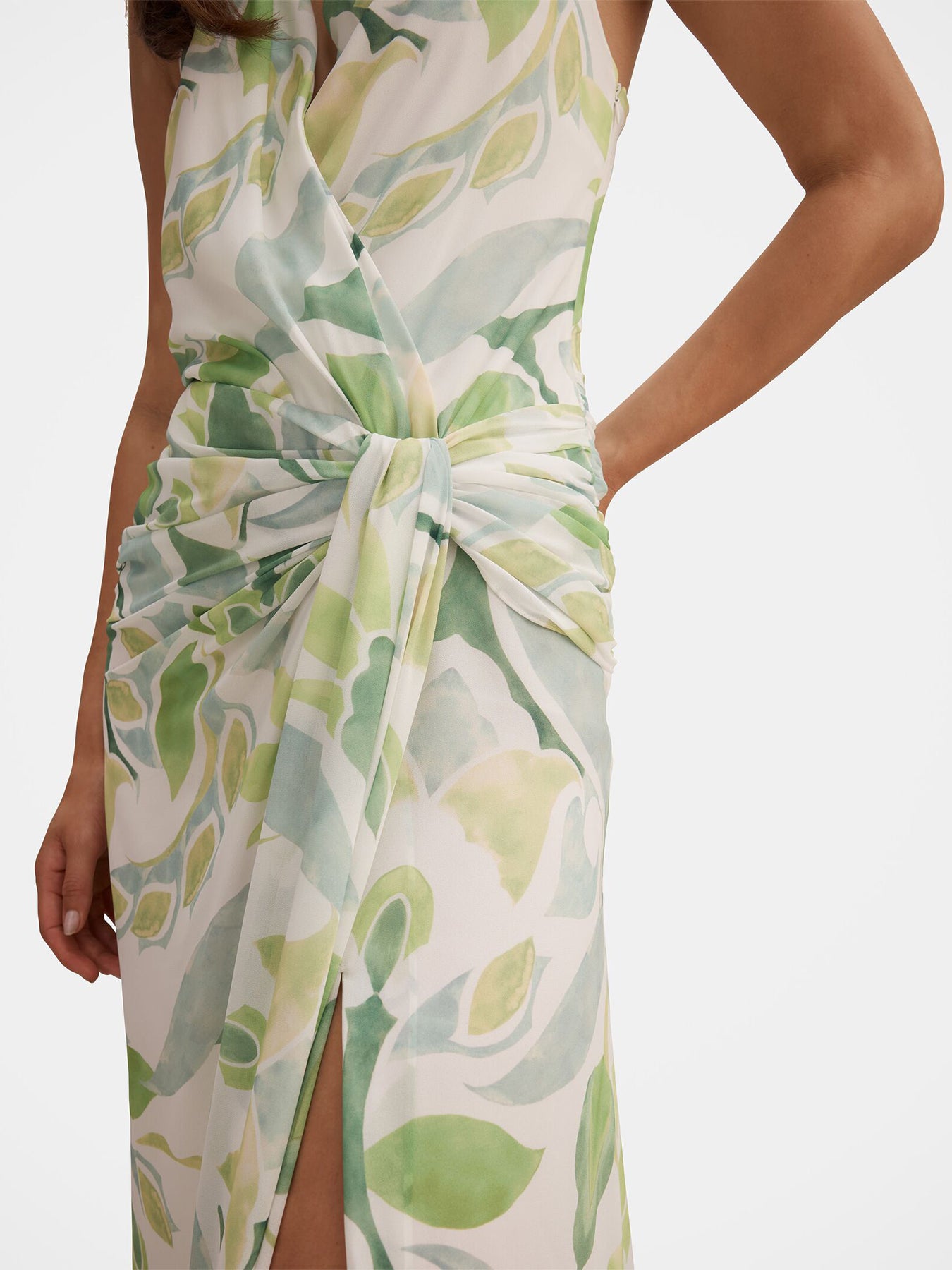 Cartia Wrap Maxi Dress Green