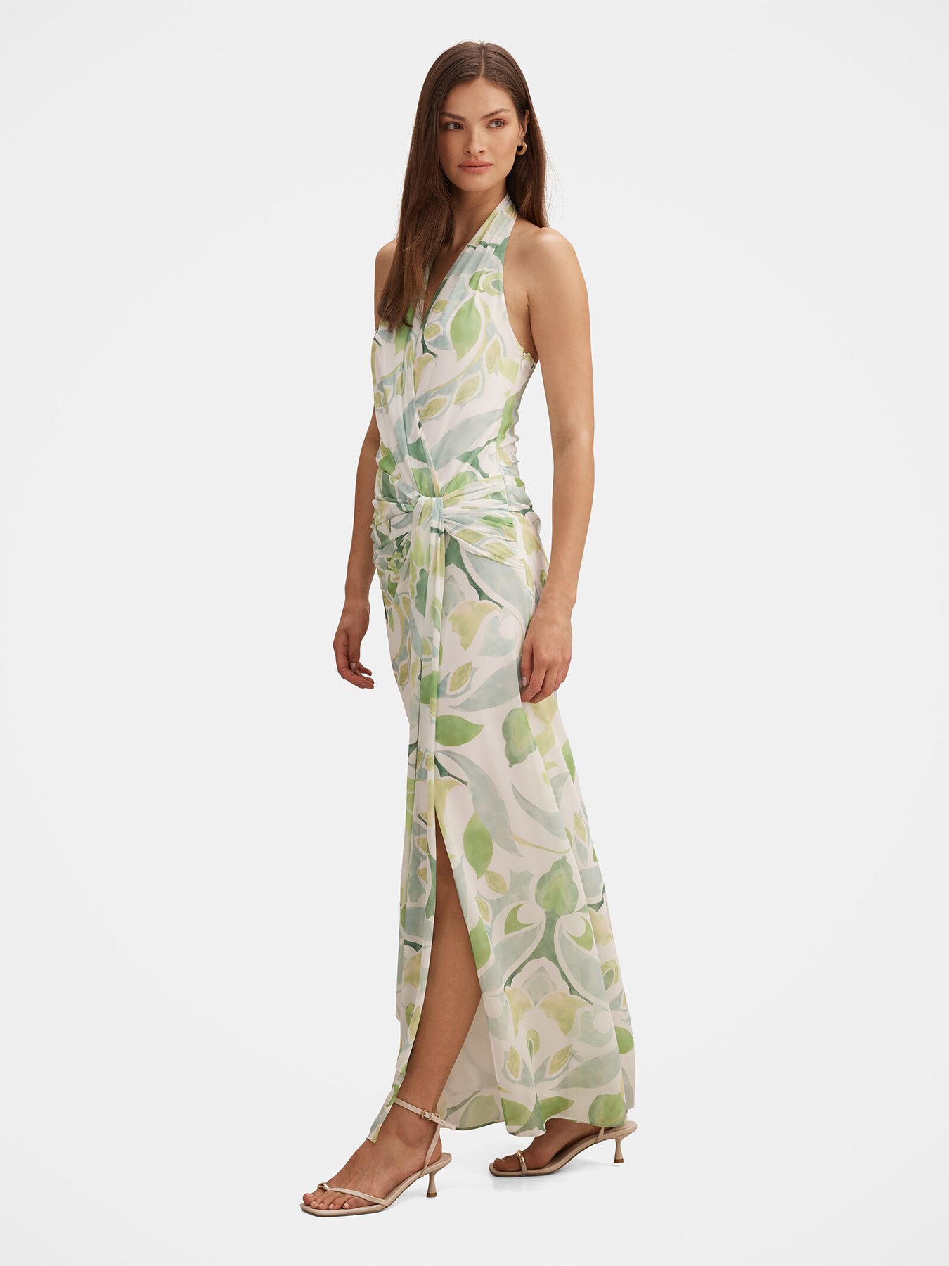 Cartia Wrap Maxi Dress Green