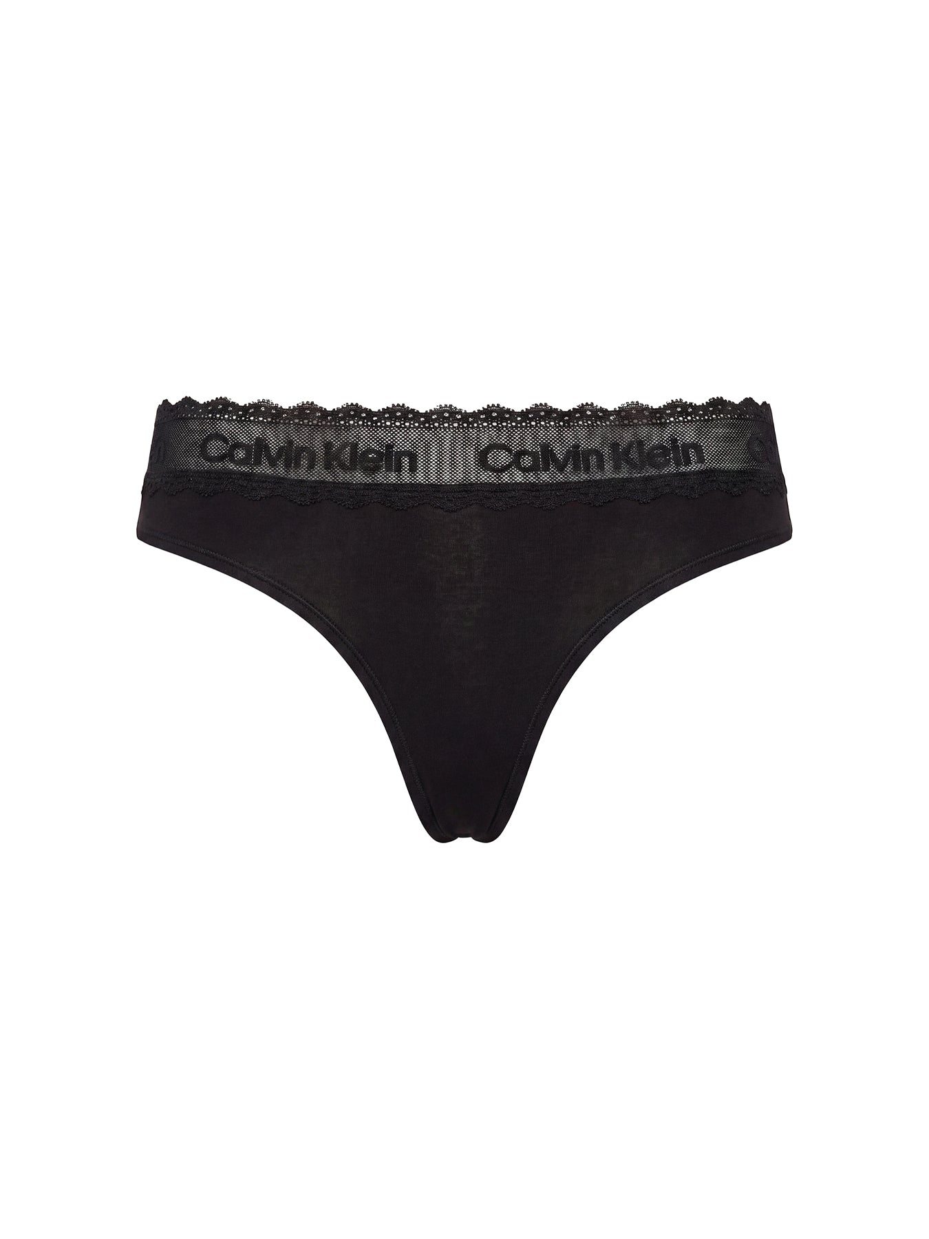 Calvin Klein Modern Cotton Lace Thong Black
