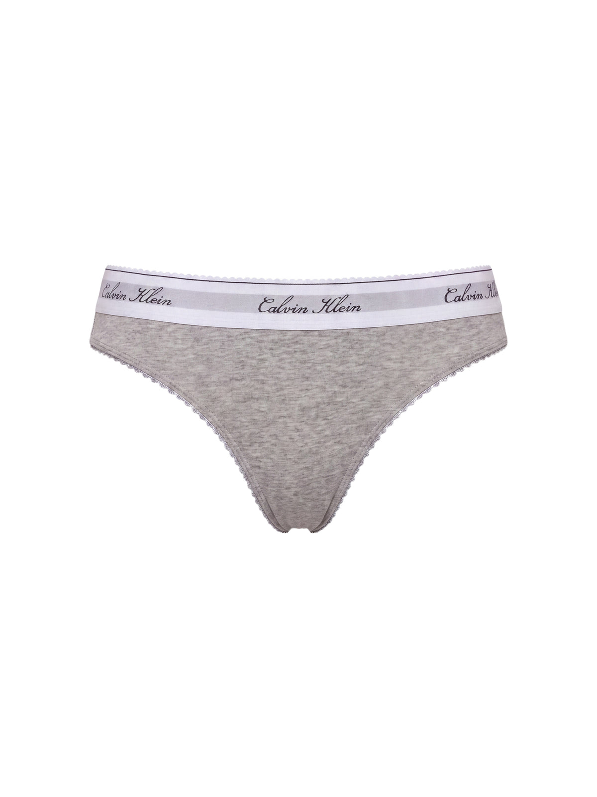 New Signature Cotton Blend Thong - Grey Heather