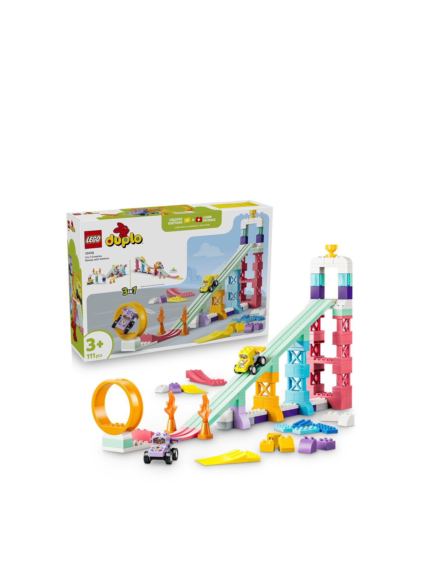 3 In 1 Creative Ramps With Vehicles 10478
