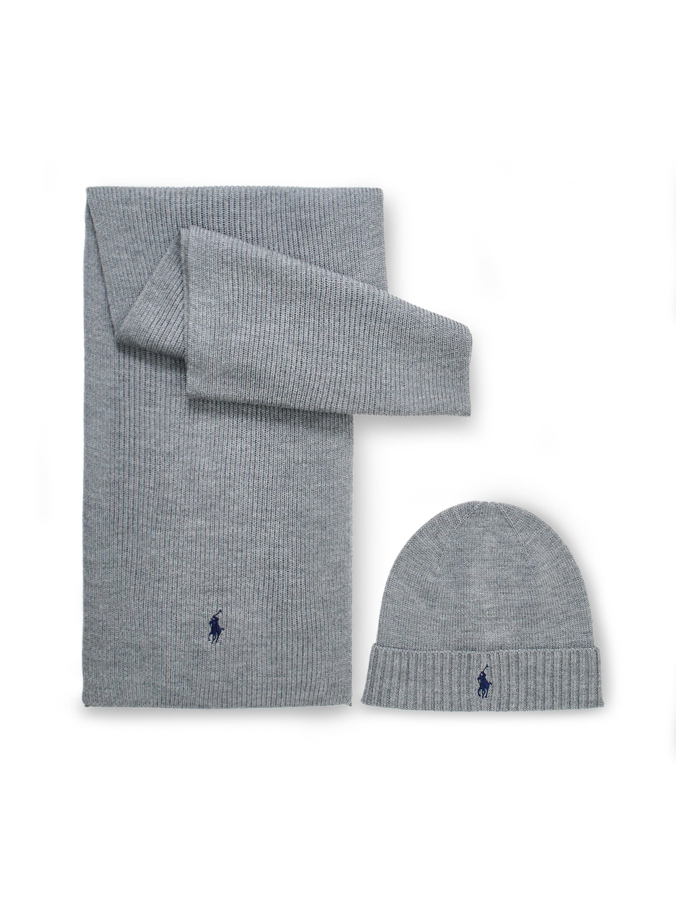 Classic Wool Hat And Scarf Gift Box Grey