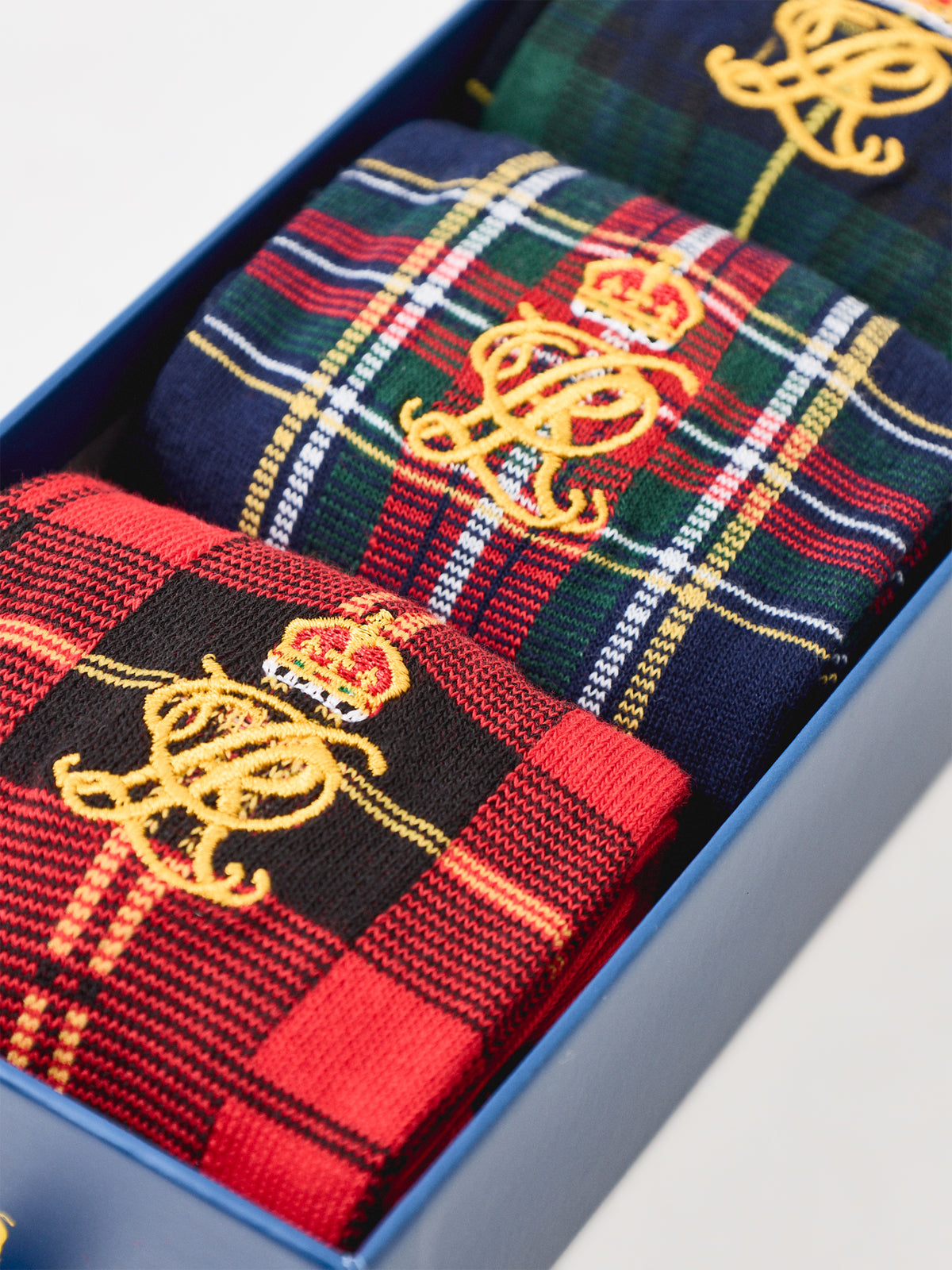 Crest 3-Pack Socks Gift Box - Red, Navy & Multi