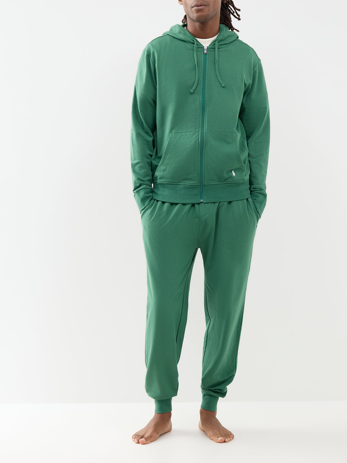Cotton Blend Lounge Joggers - Verano Green