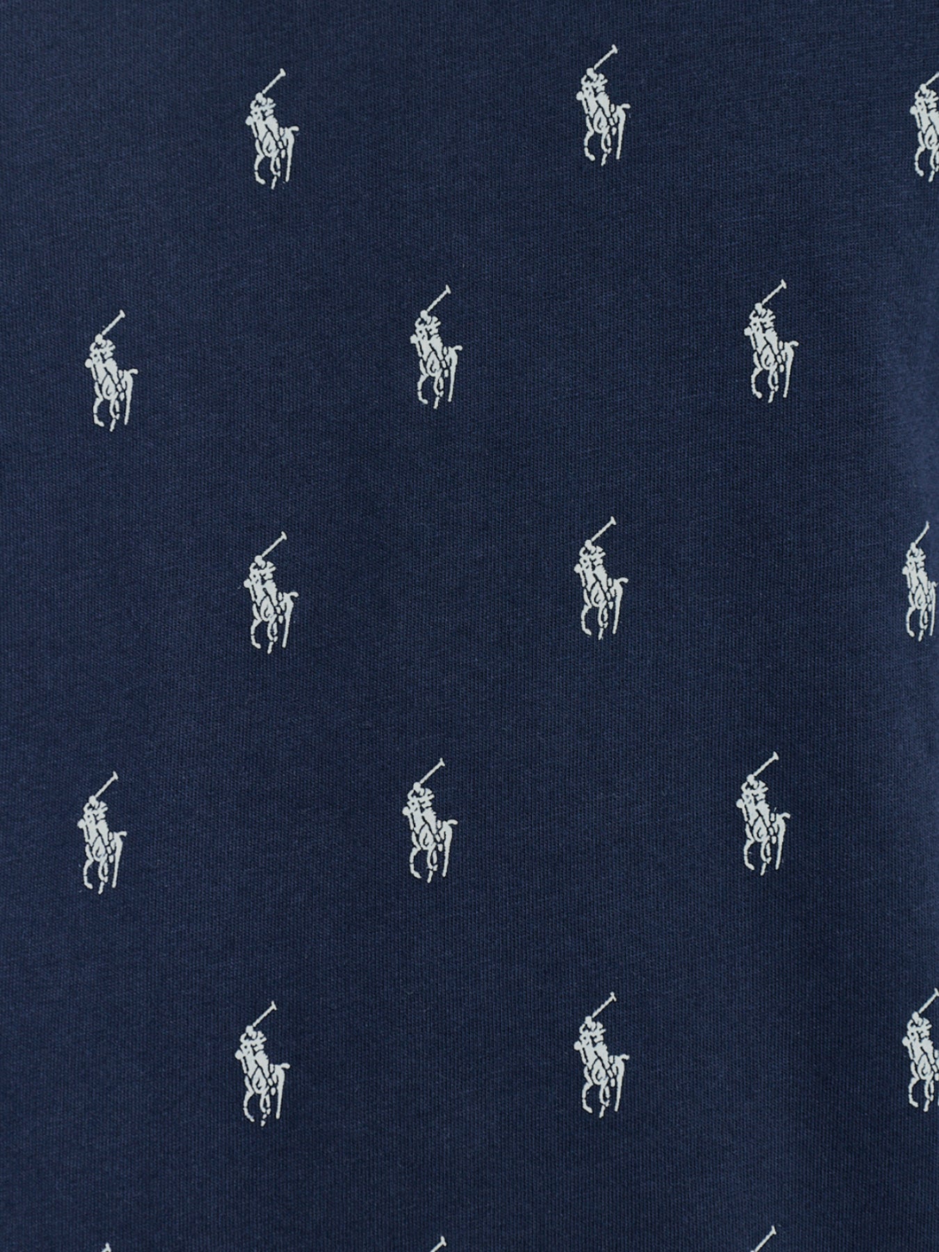 Printed Cotton Lounge T-Shirt Navy