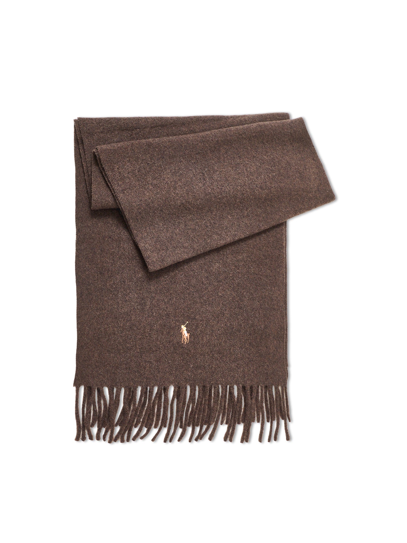 Multi Pony Wool Scarf Brown