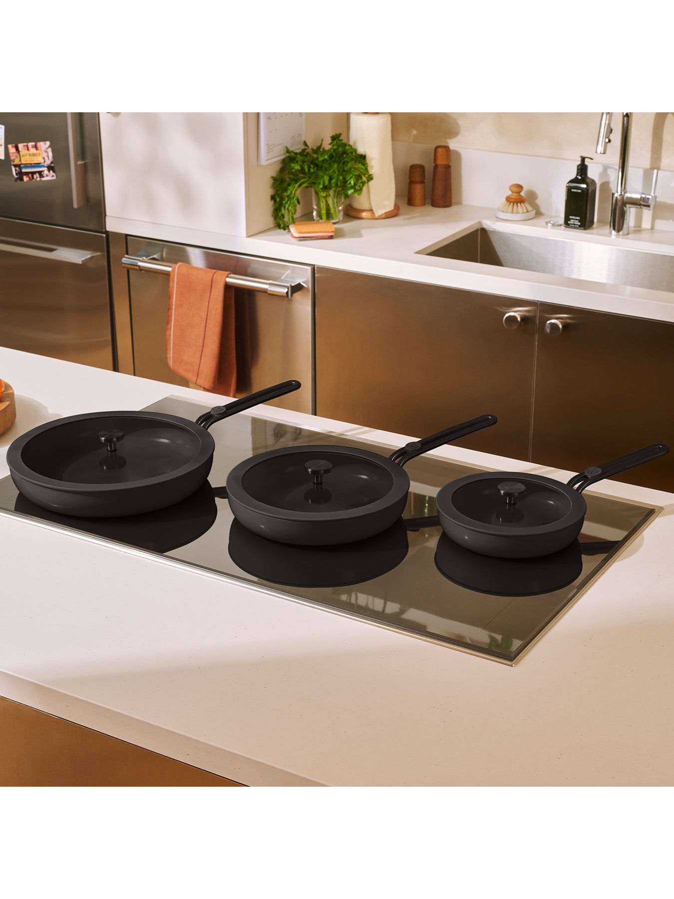 Essentials Pan Trio 8 Piece Cookware Set