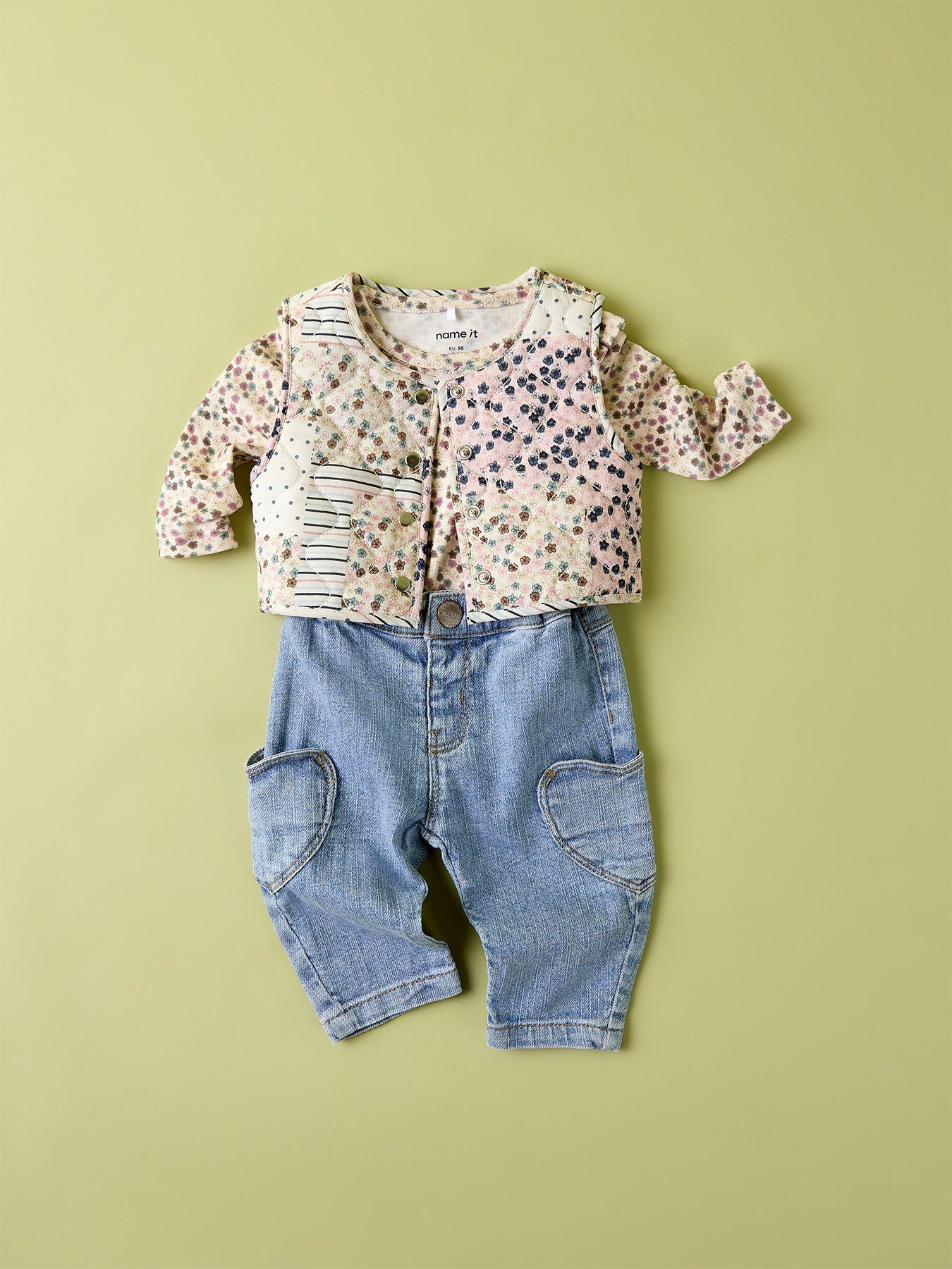 Baby Rose Mom Jeans Blue