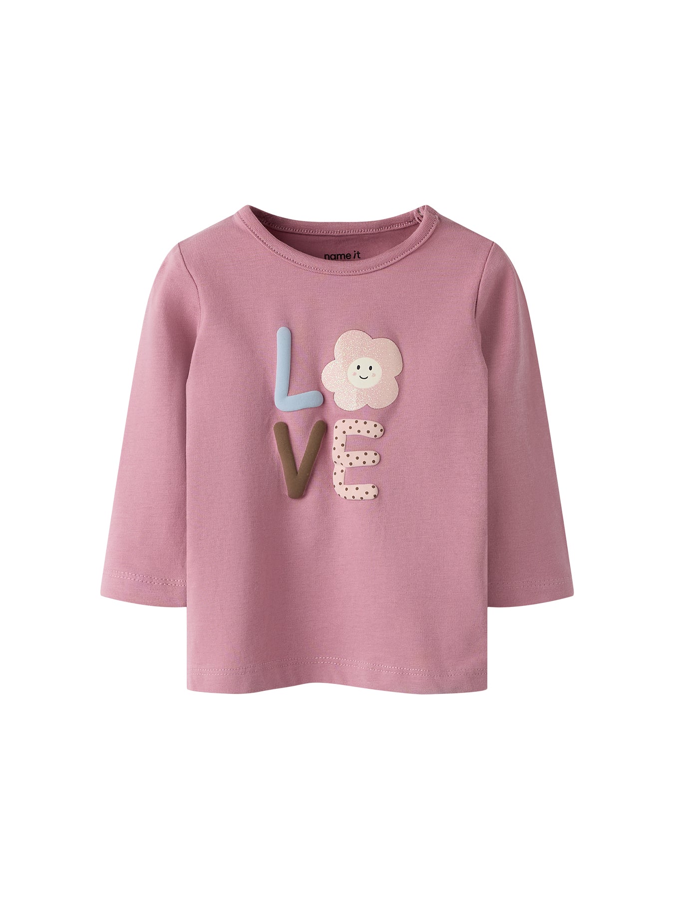 Baby Organic Cotton Lua Long Sleeve Top Pink