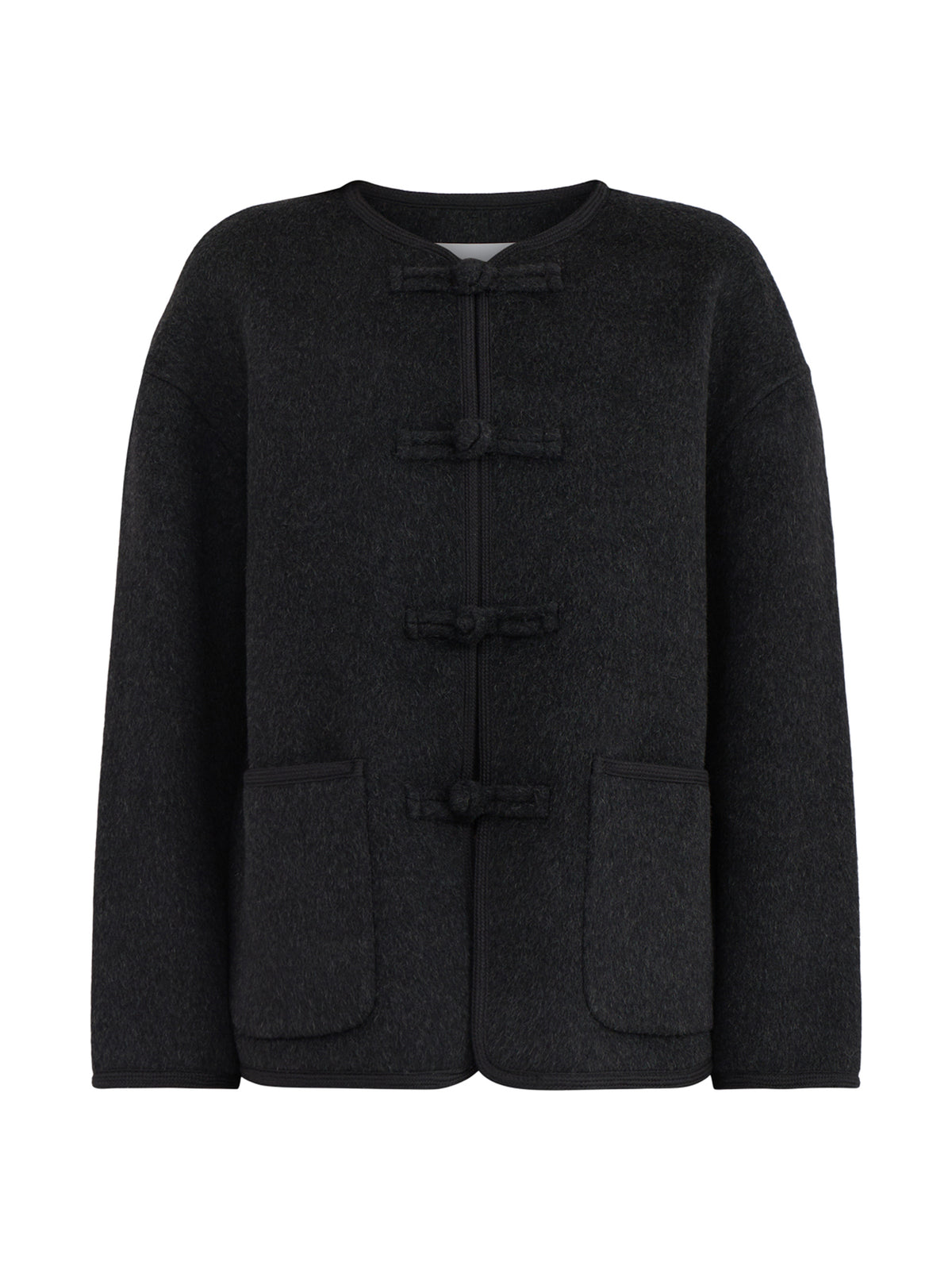 Sia Wool Coat - Dark Grey Melange