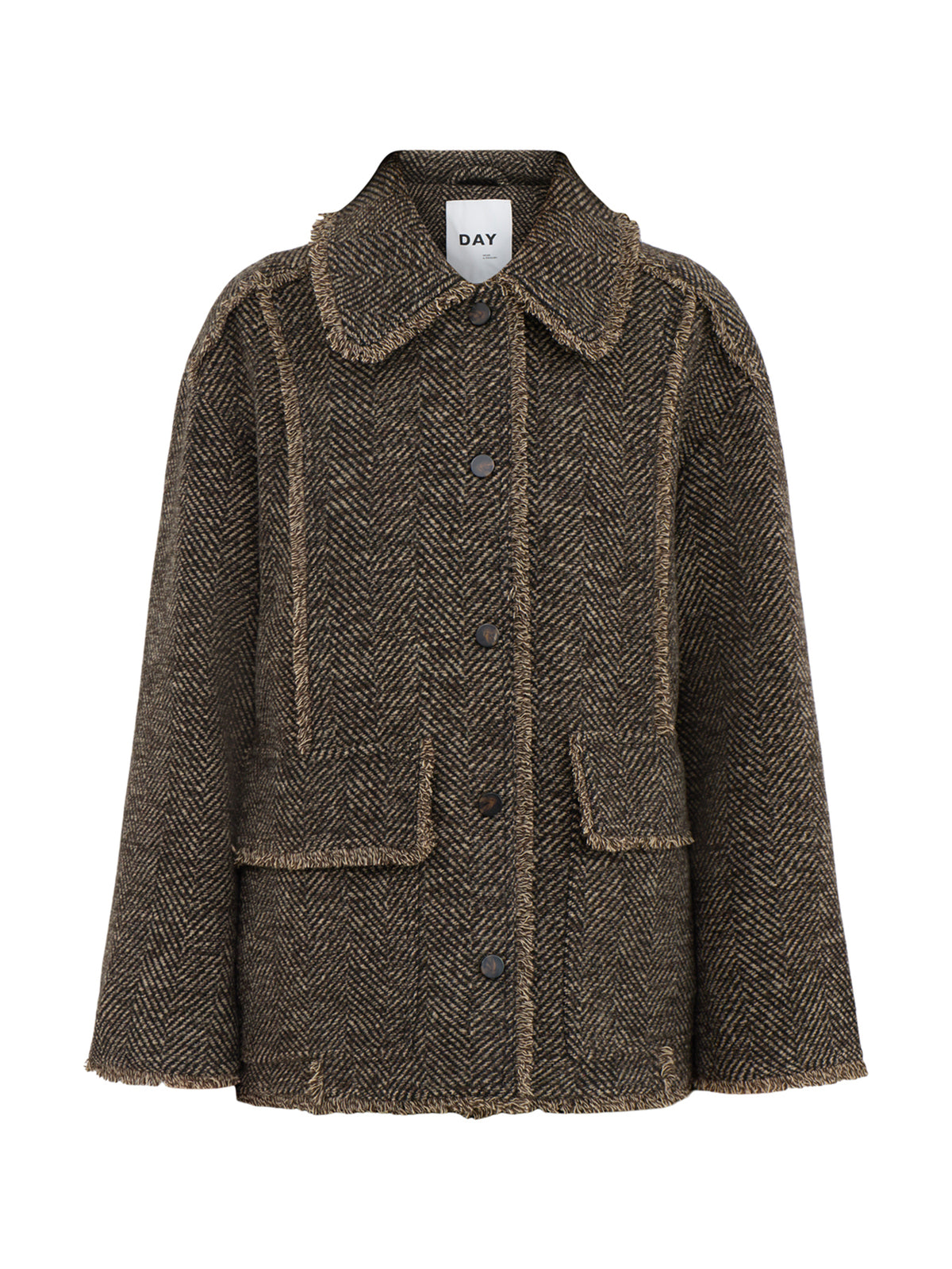 Harry Structured Coat - Brown Twill