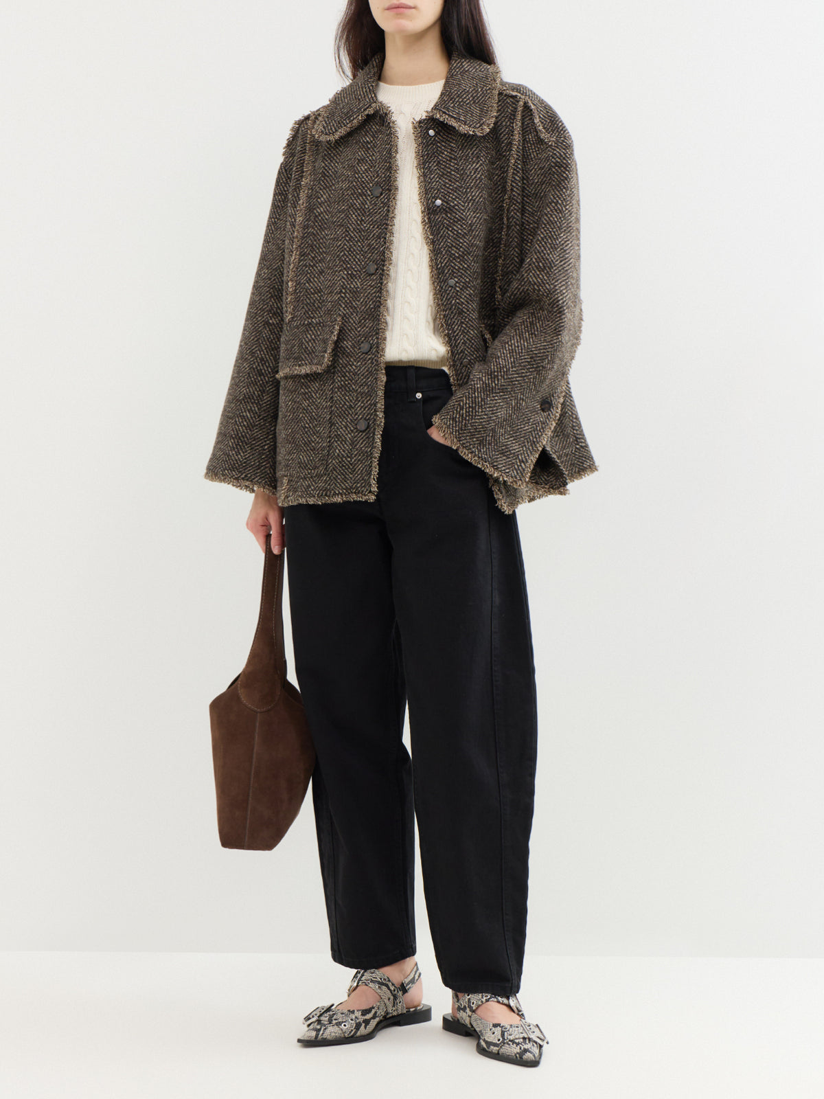 Harry Structured Coat - Brown Twill
