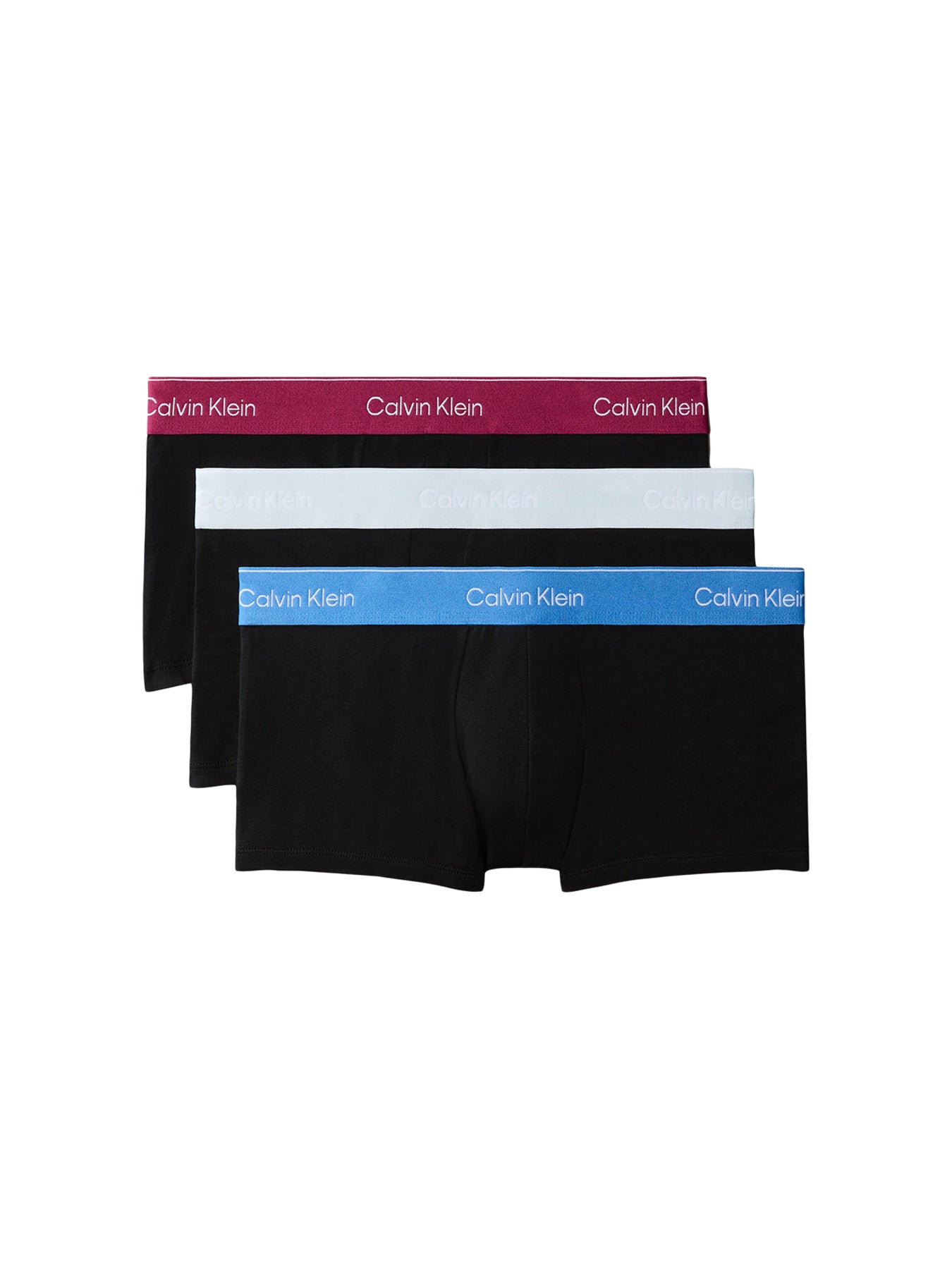 Icon Cotton Stretch Low Rise Trunks 3 Pack Black