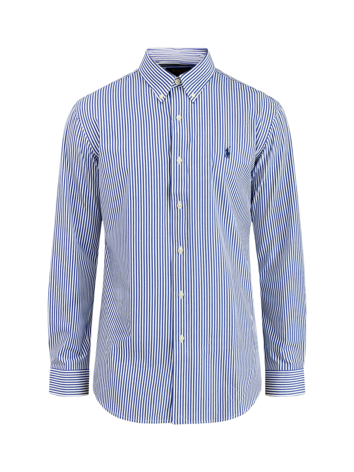 Men's Custom Fit Cotton Stripe Poplin Shirt