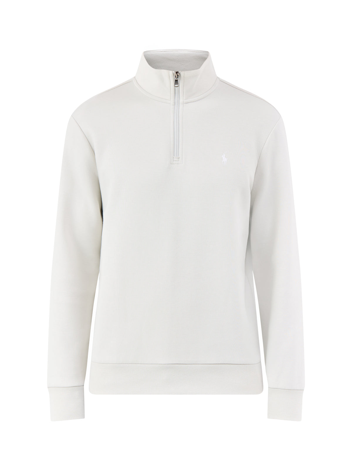 Double Knit Quarter Zip Sweatshirt Grey