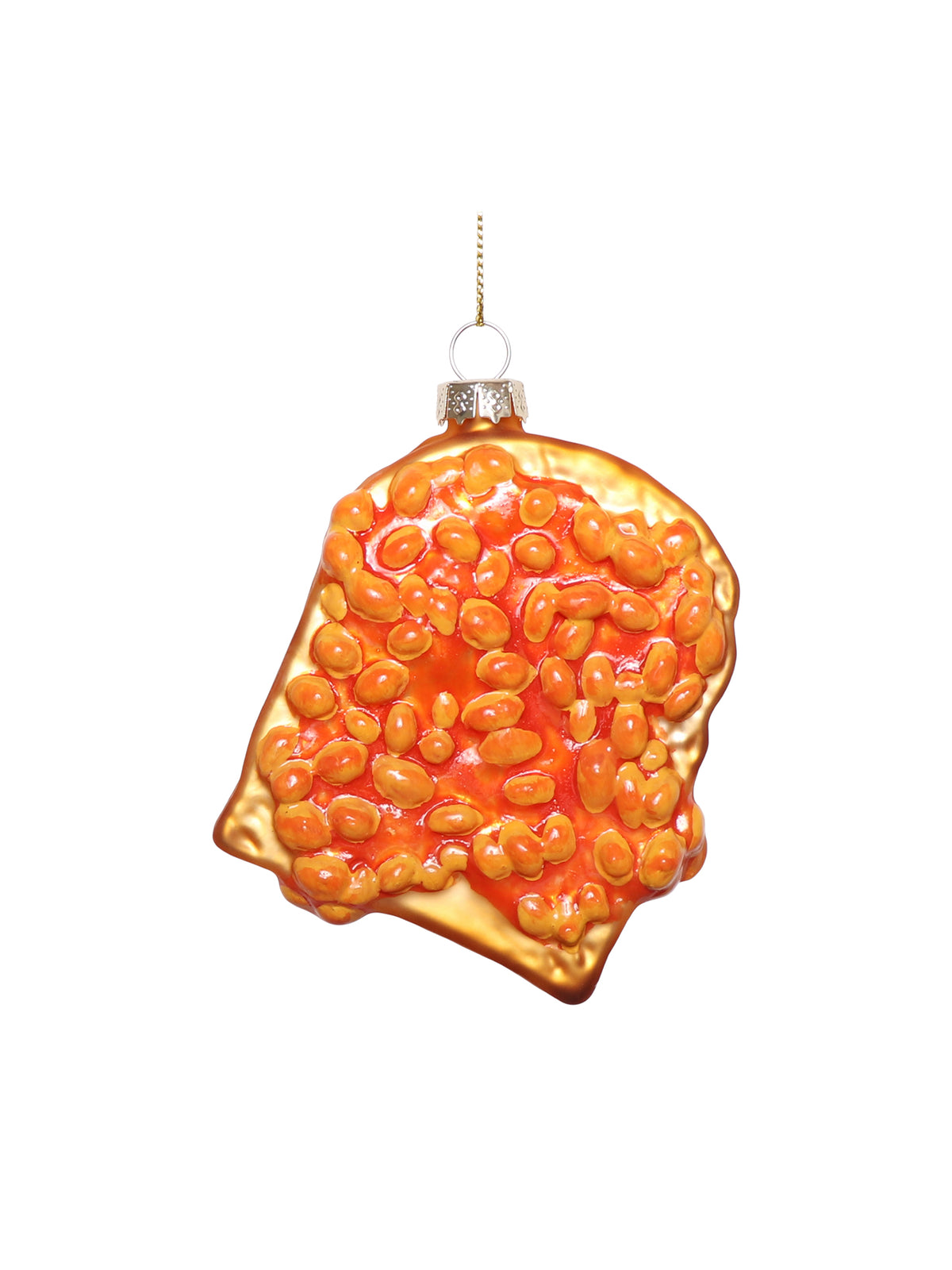 Beans on Toast Glass Christmas Decoration 9cm