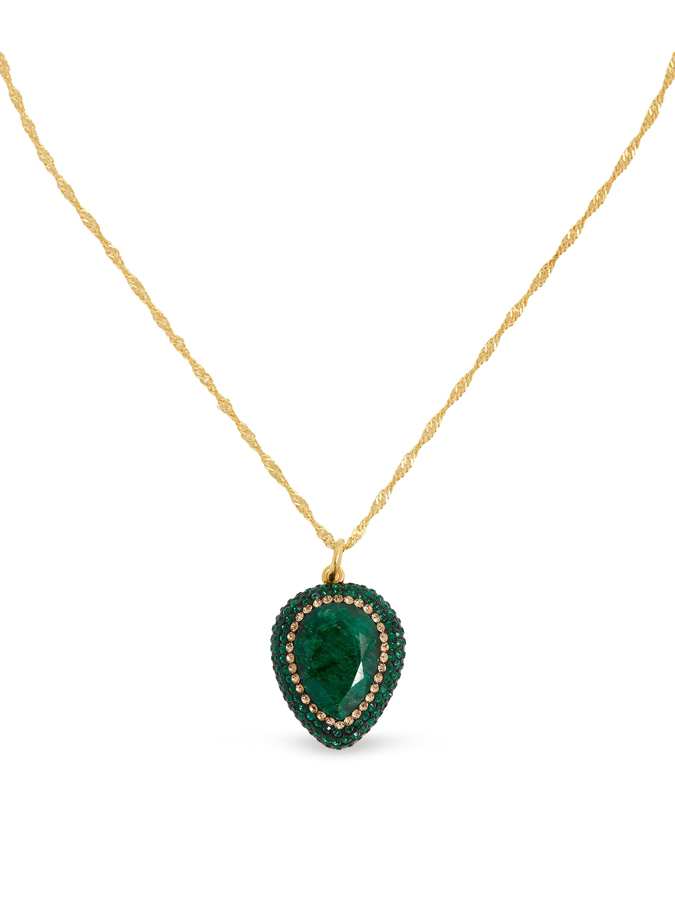 Emerald Gemstone Pendant Necklace
